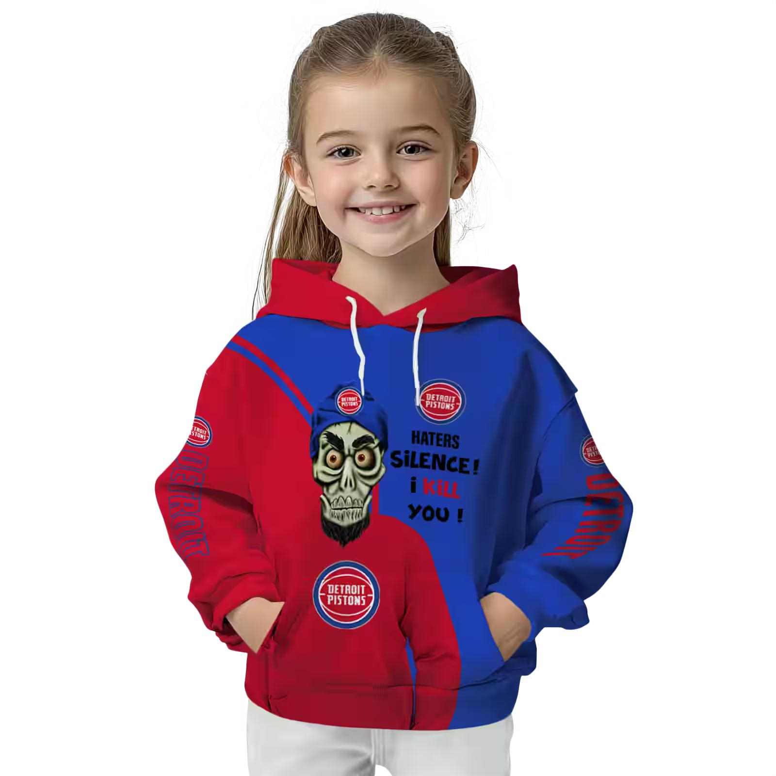 detroit pistons achmed skull red hoodie top rated