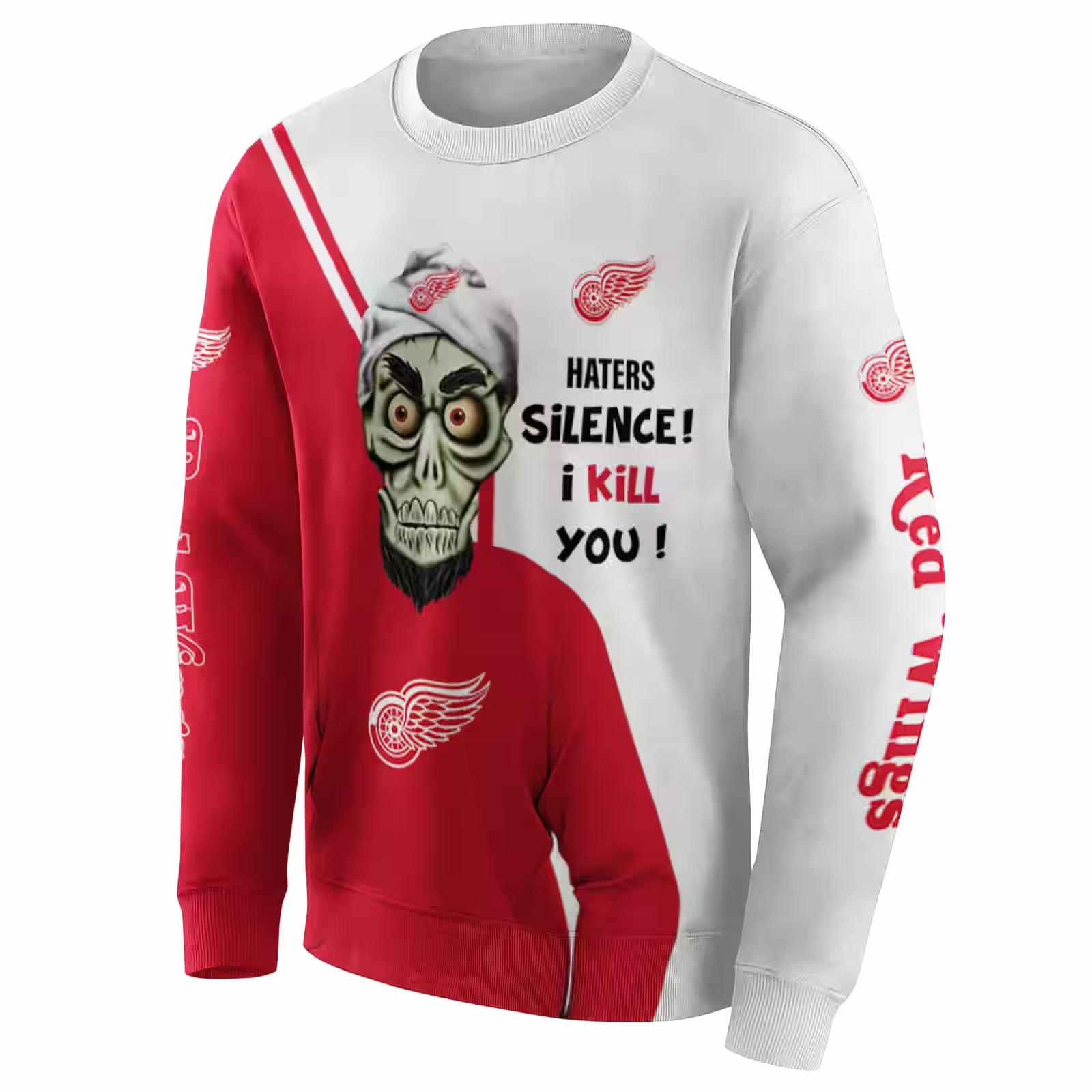 detroit red wings achmed skull red hoodie new arrival