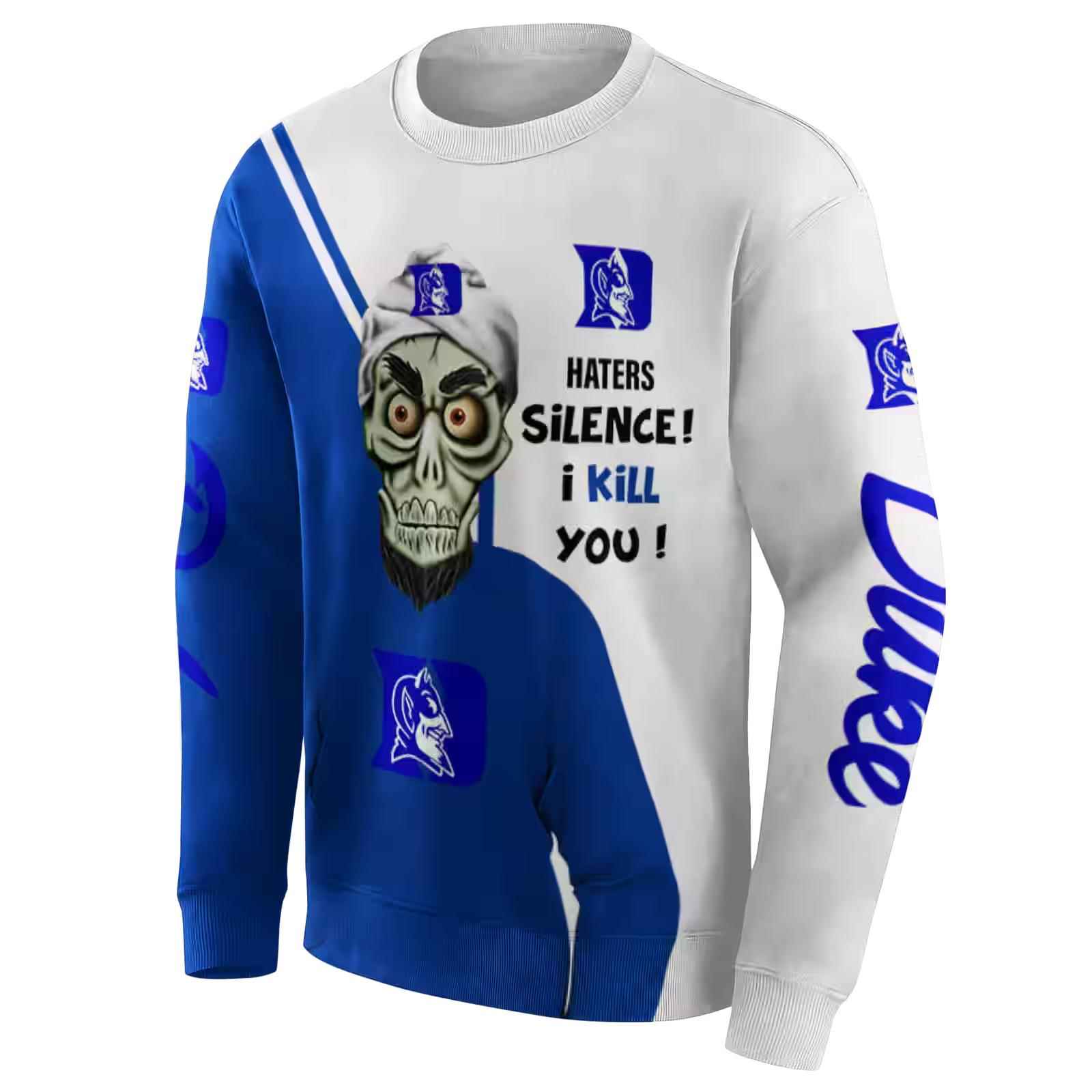 duke blue devils achmed skull blue hoodie new arrival