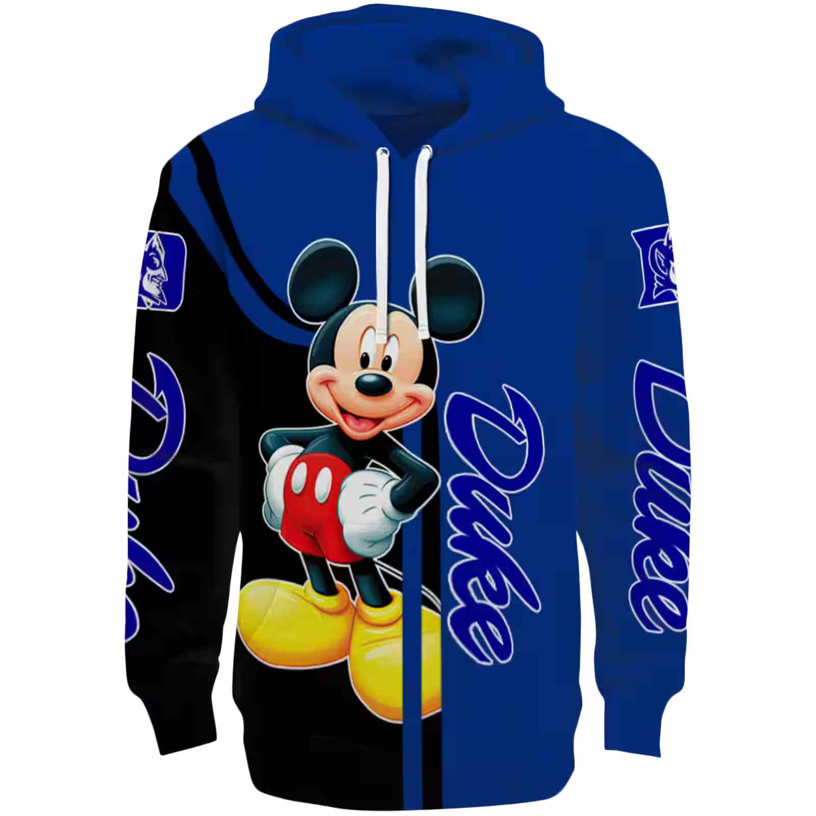 Duke Blue Devils Mickey Mouse Blue Black Hoodie