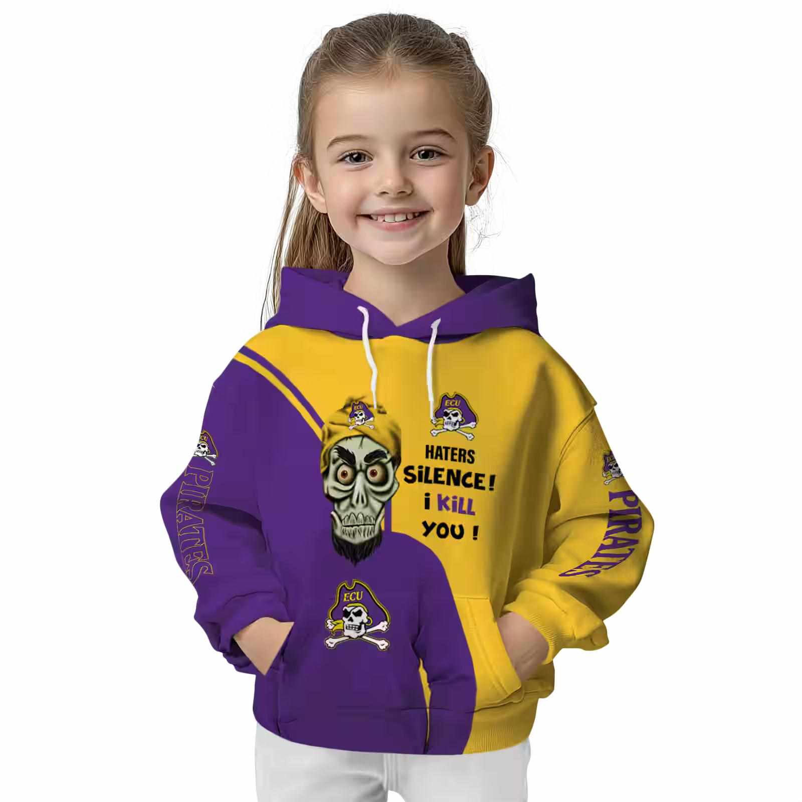 east carolina pirates achmed skull purple hoodie top rated