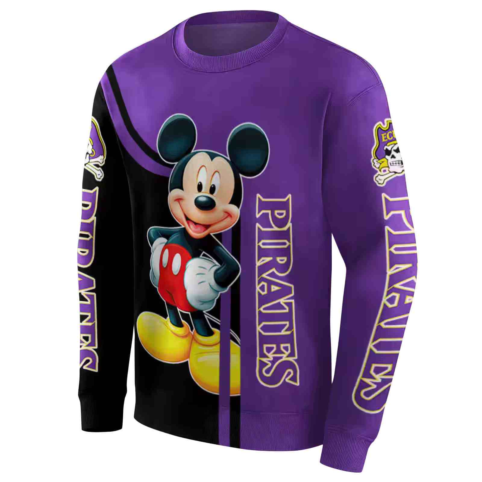 east carolina pirates mickey mouse purple black hoodie new arrival