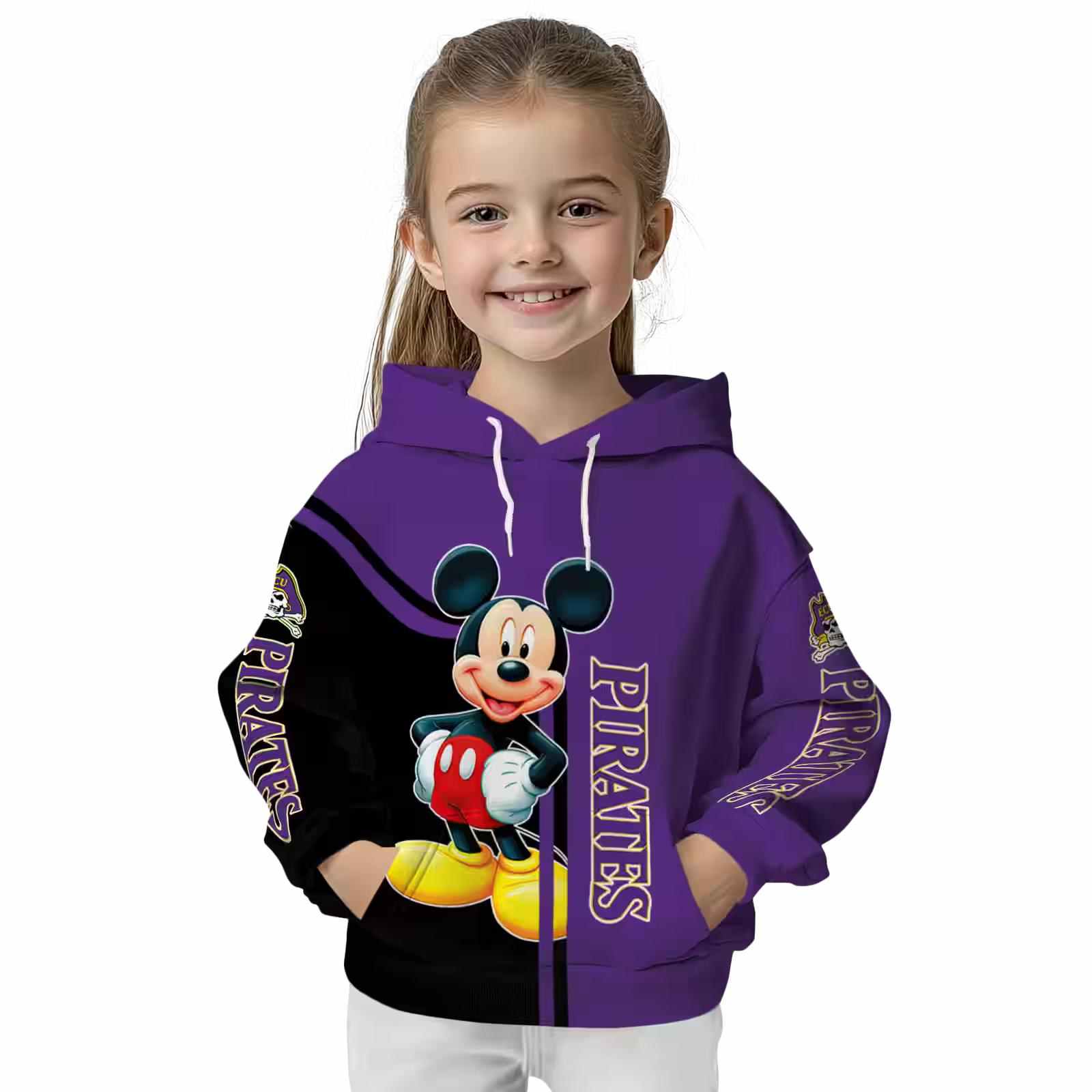 east carolina pirates mickey mouse purple black hoodie top rated