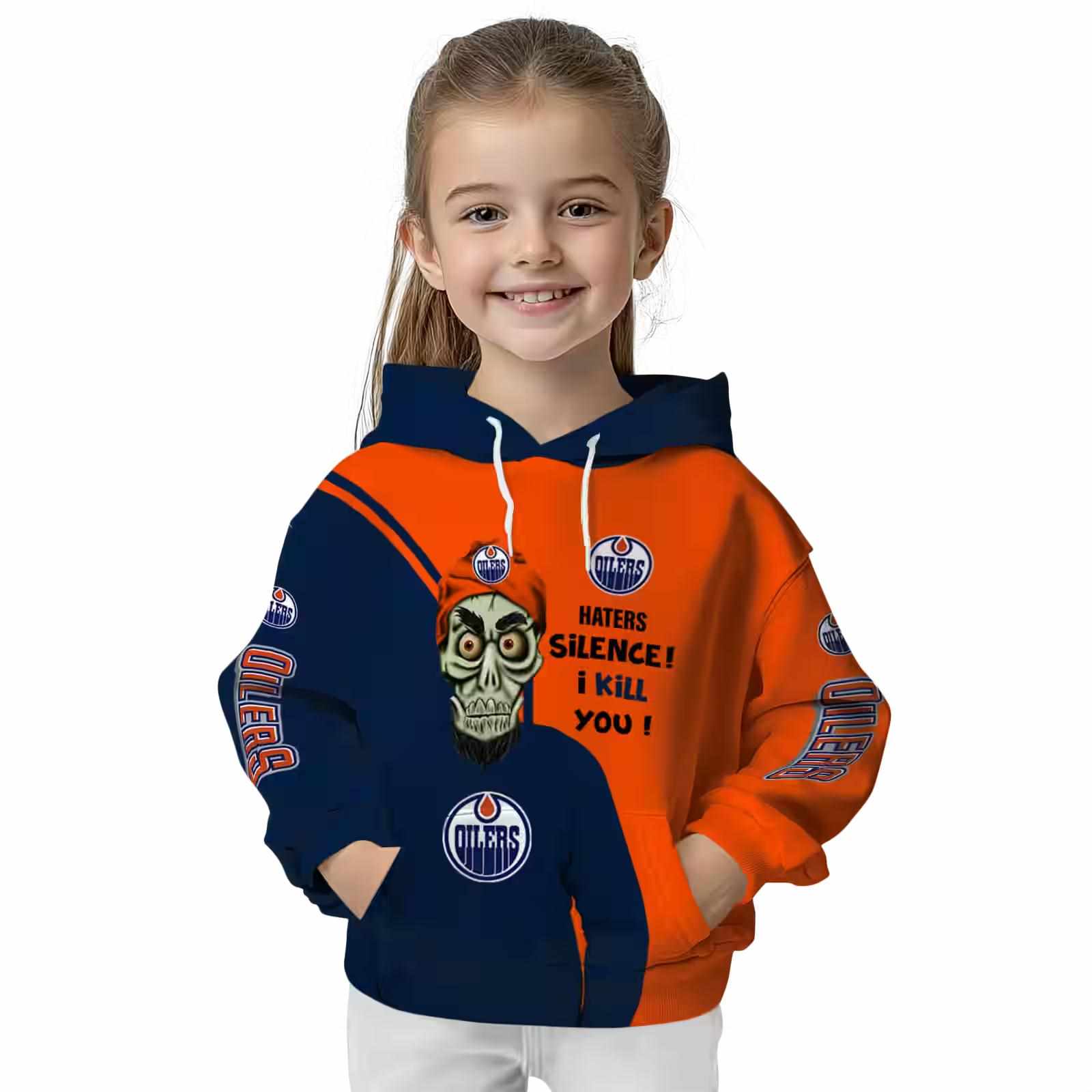 edmonton oilers achmed skull blue hoodie top rated