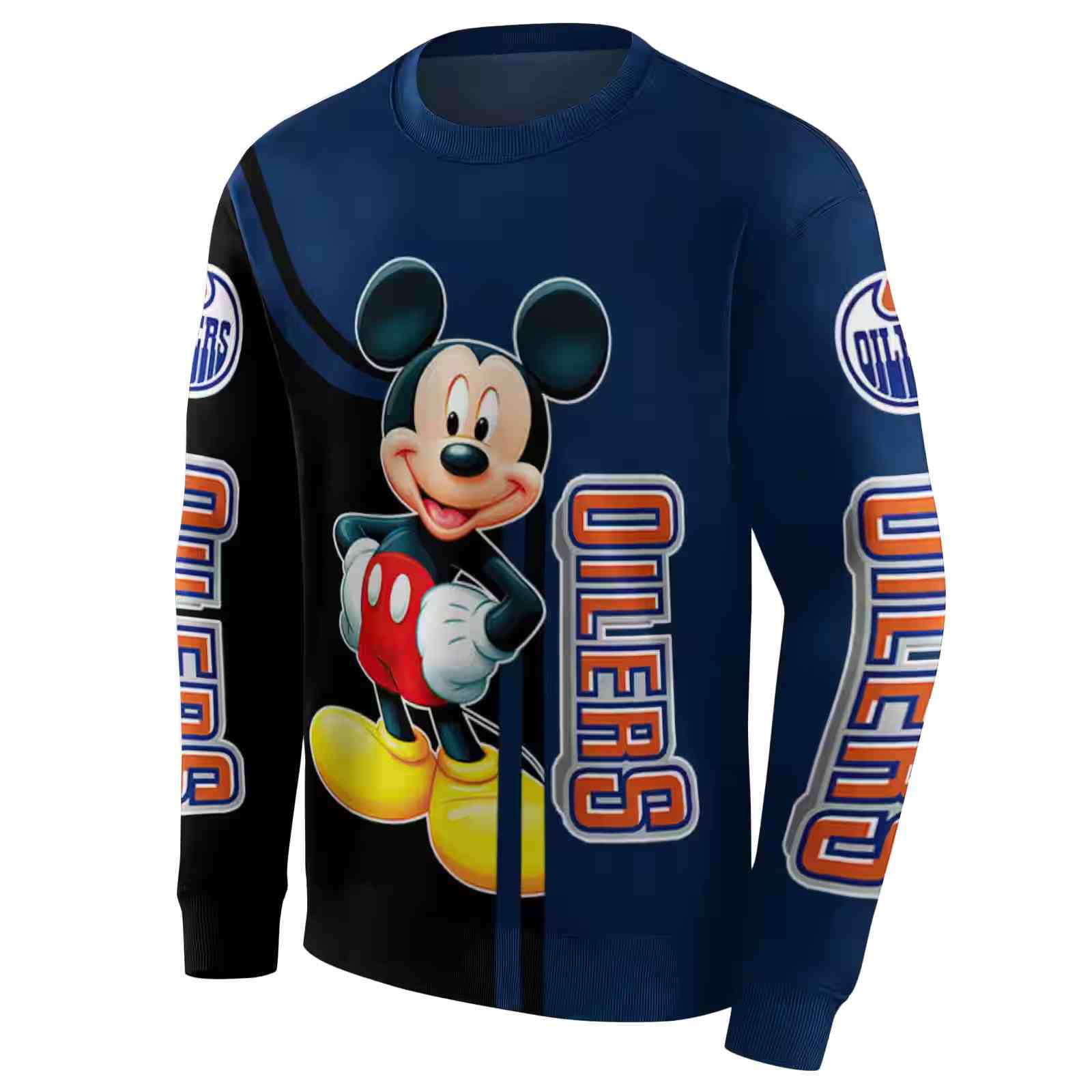 edmonton oilers mickey mouse blue black hoodie new arrival