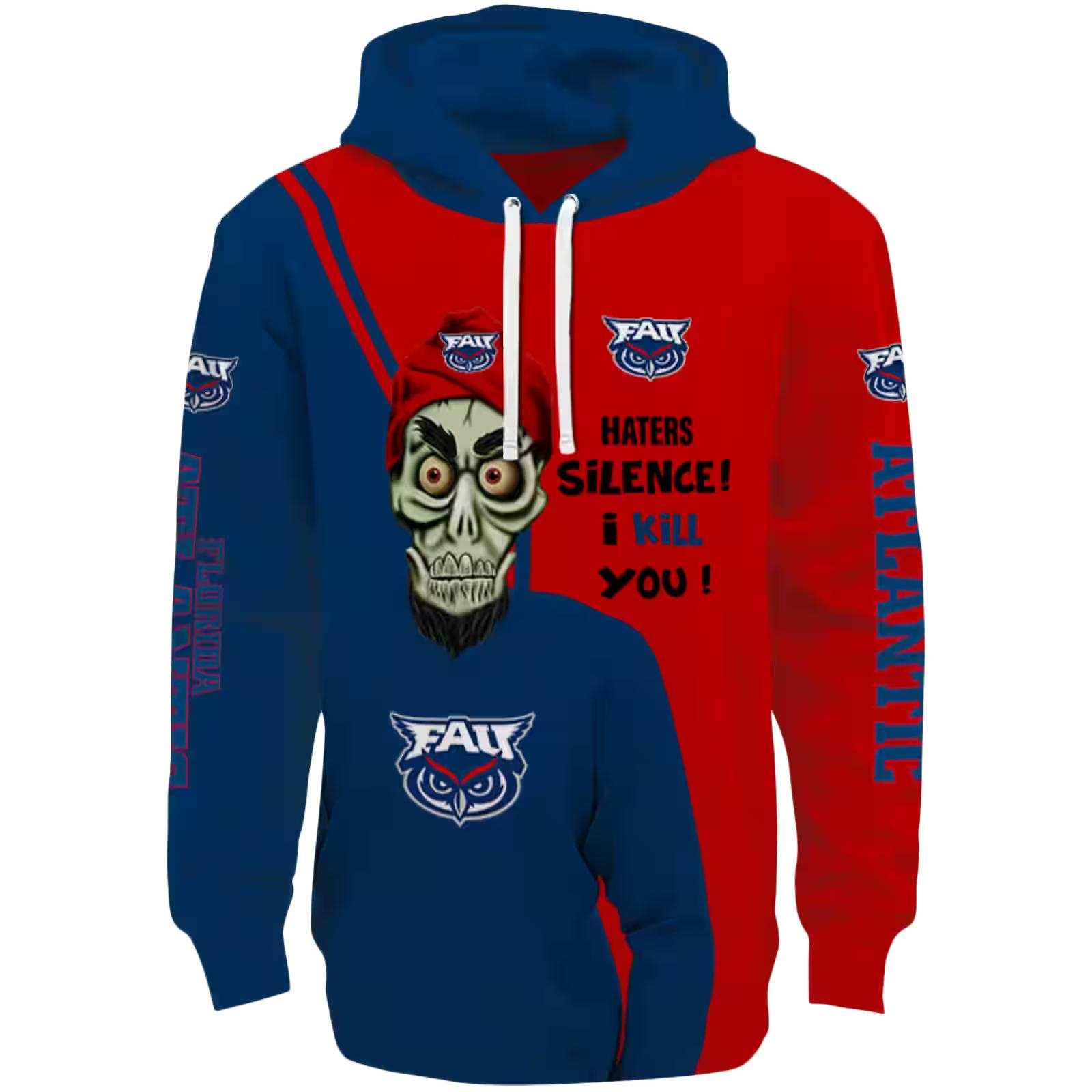 Florida Atlantic Owls Achmed Skull Blue Hoodie