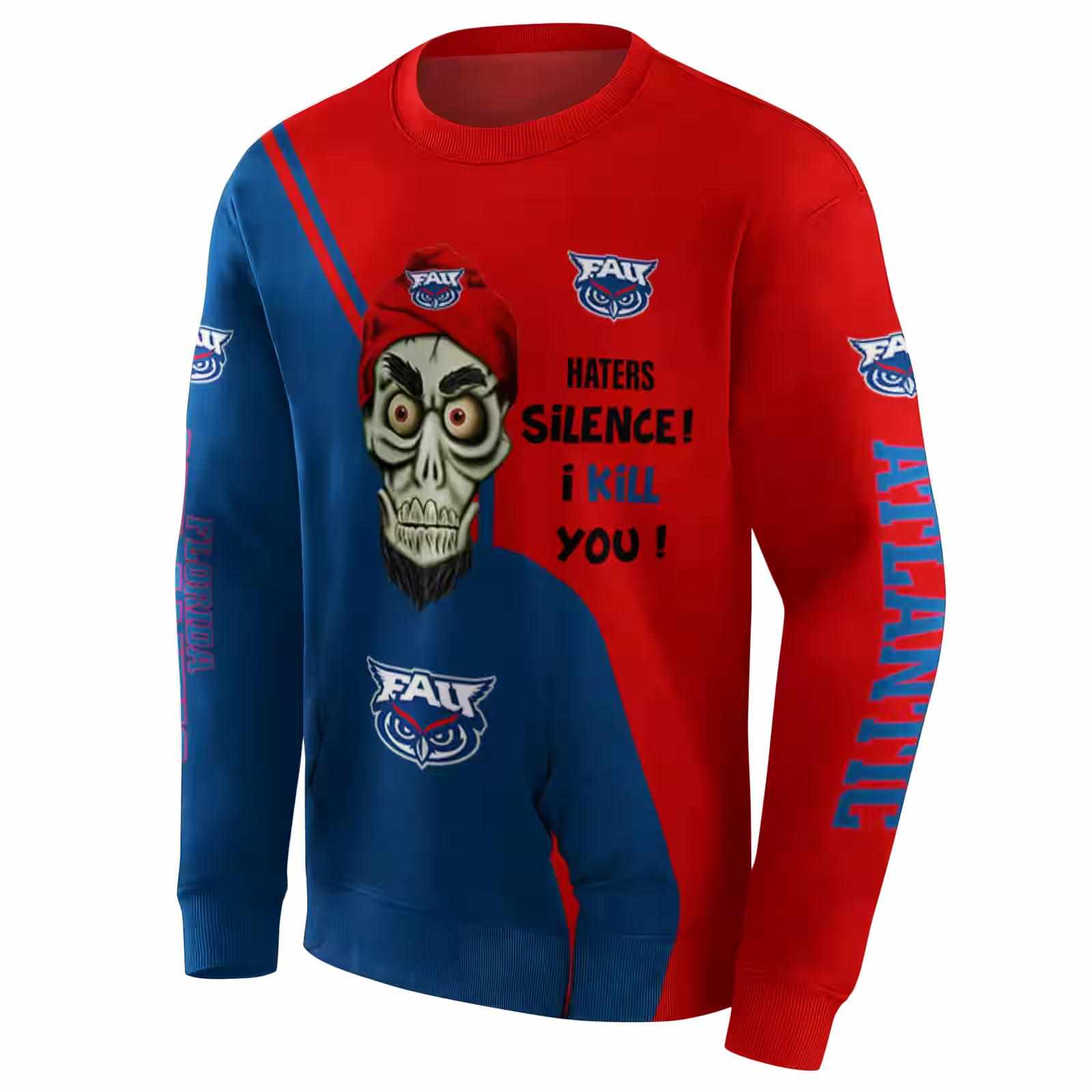 florida atlantic owls achmed skull blue hoodie new arrival