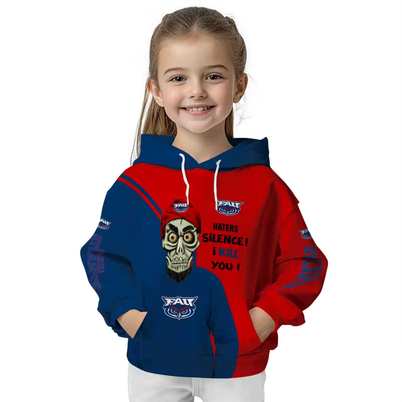 florida atlantic owls achmed skull blue hoodie top rated