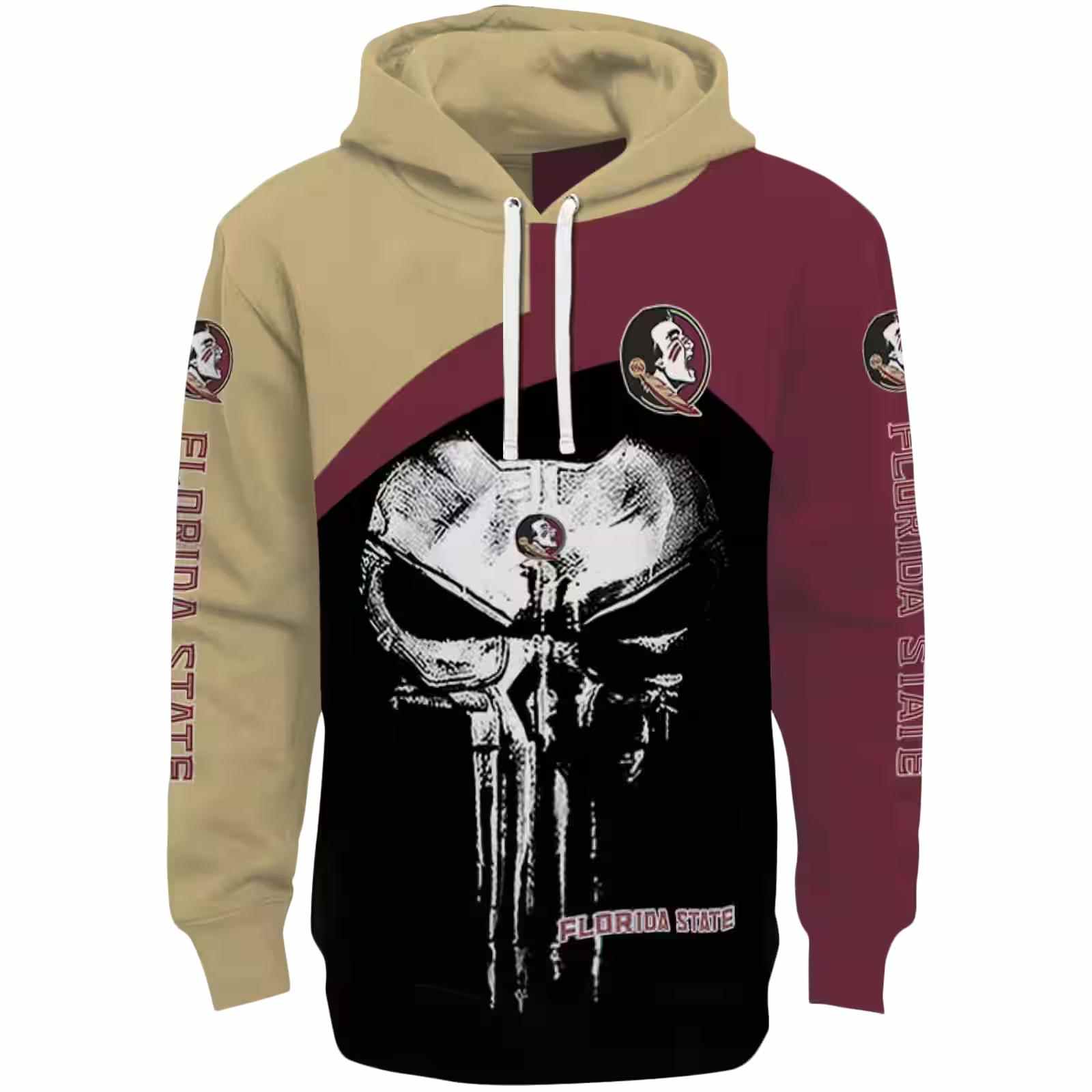 florida state seminoles skull punisher gold black hoodie best selling