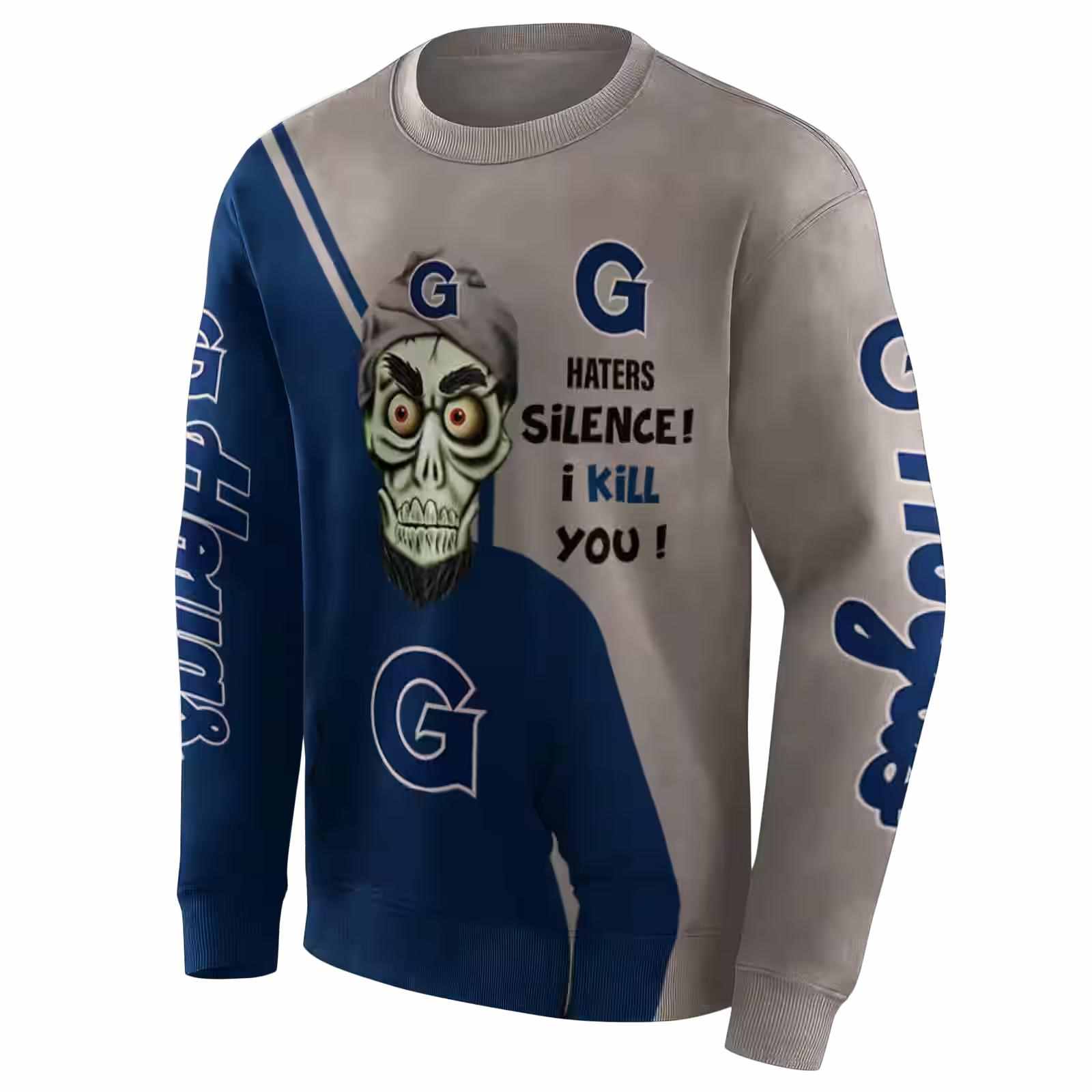 georgetown hoyas achmed skull blue hoodie new arrival