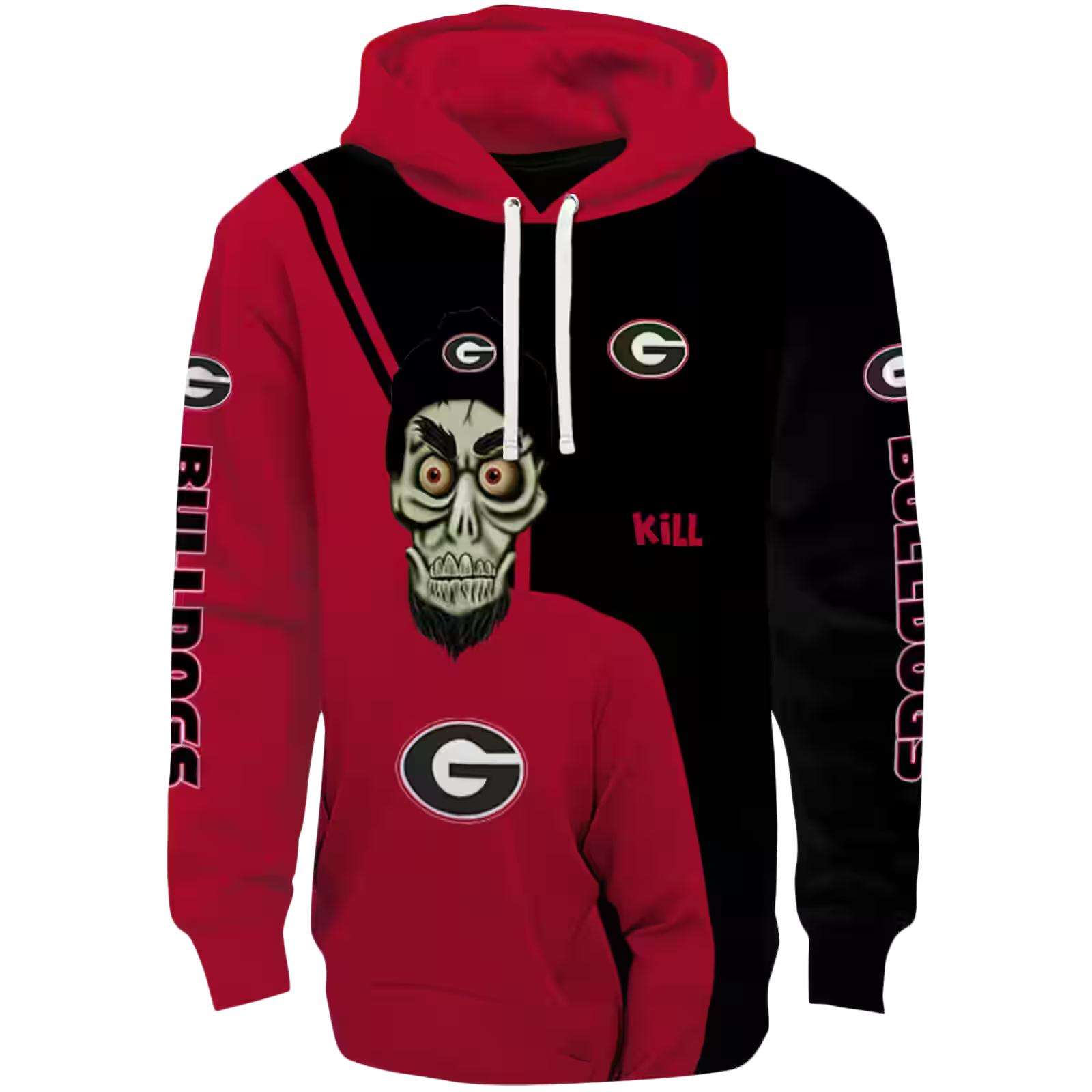 Georgia Bulldogs Achmed Skull Red Hoodie