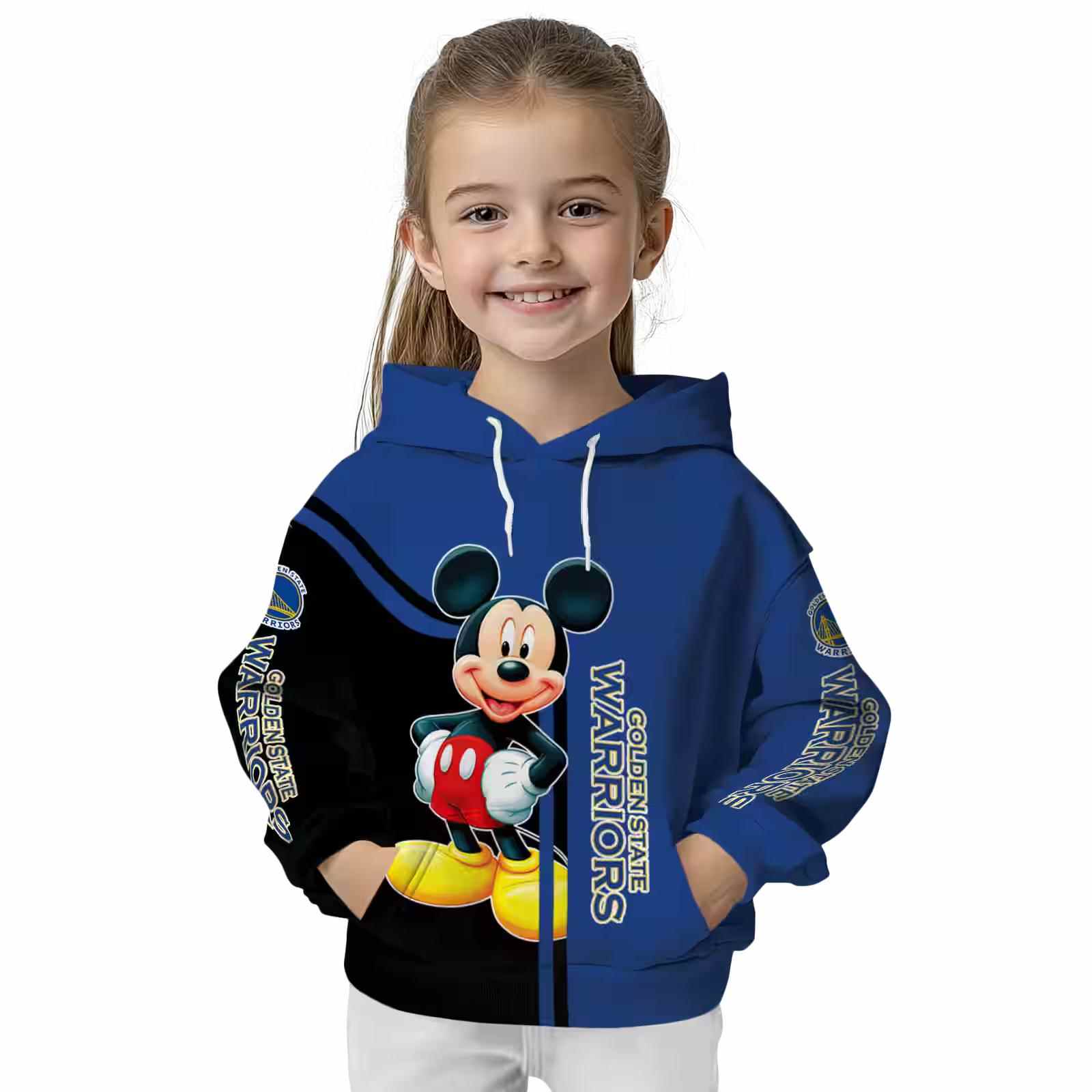 golden state warriors mickey mouse blue black hoodie top rated