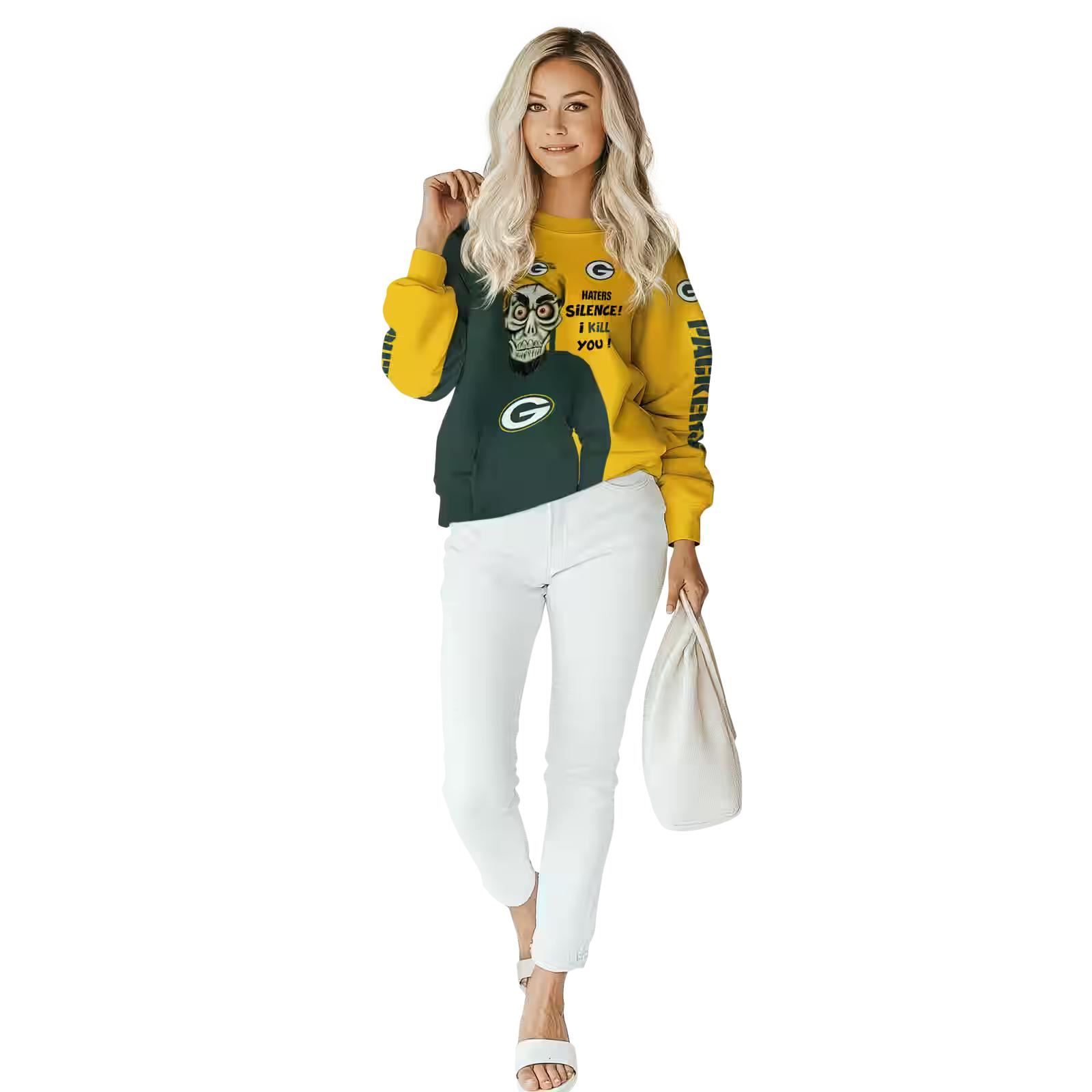 green bay packers achmed skull green hoodie trendy