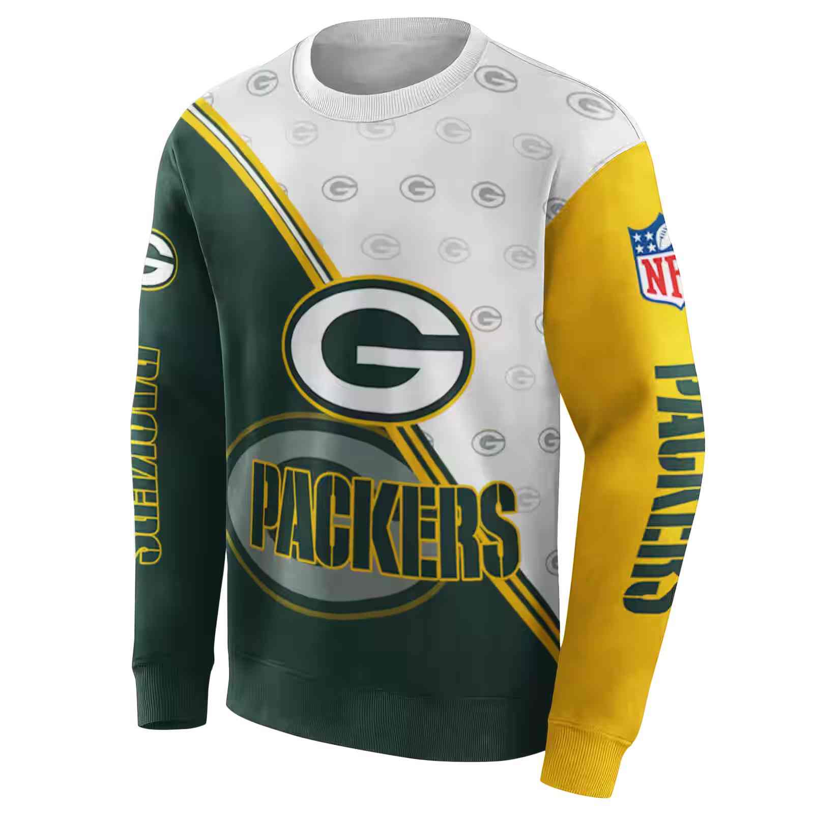 green bay packers diagonal stripe green white hoodie new arrival