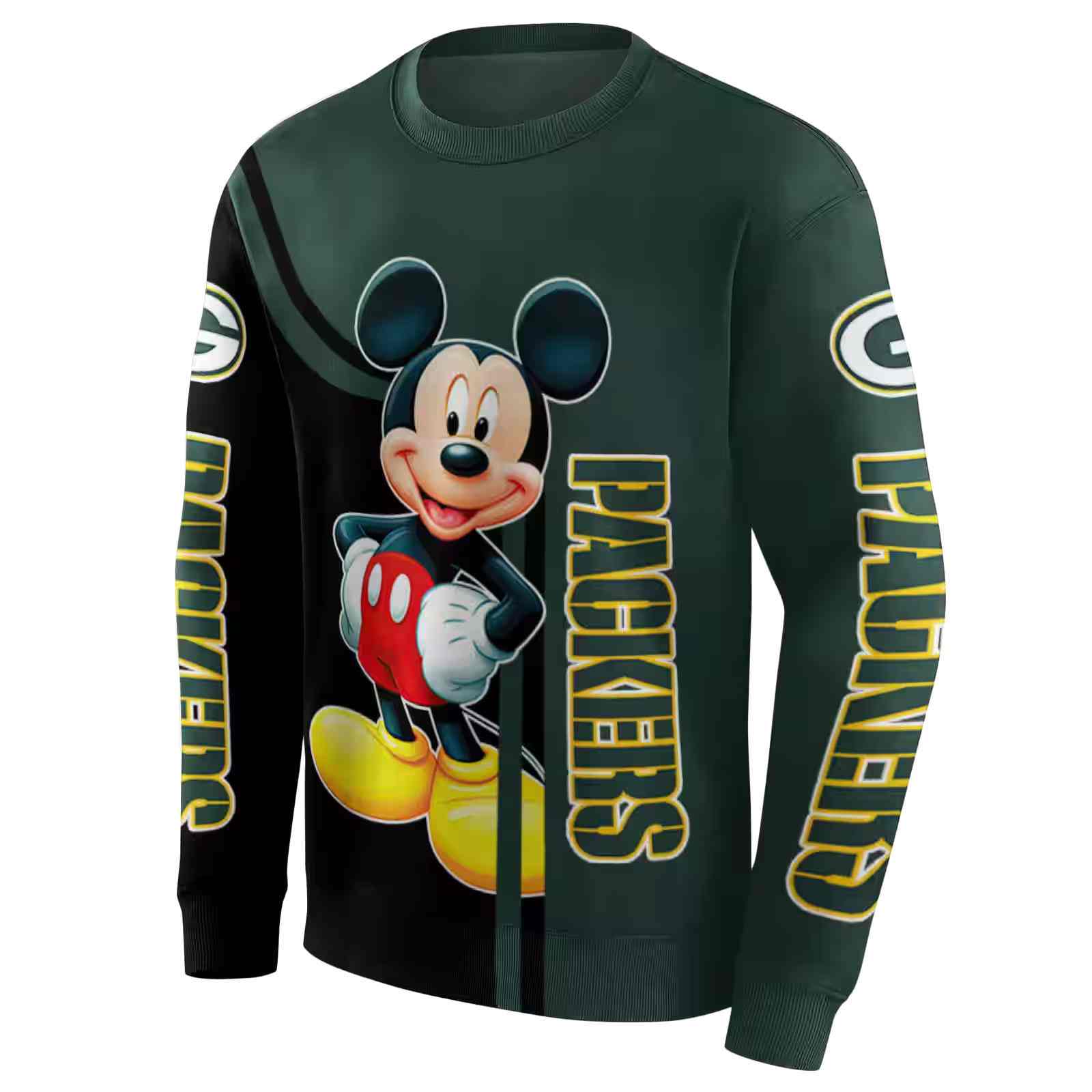 green bay packers mickey mouse green black hoodie new arrival