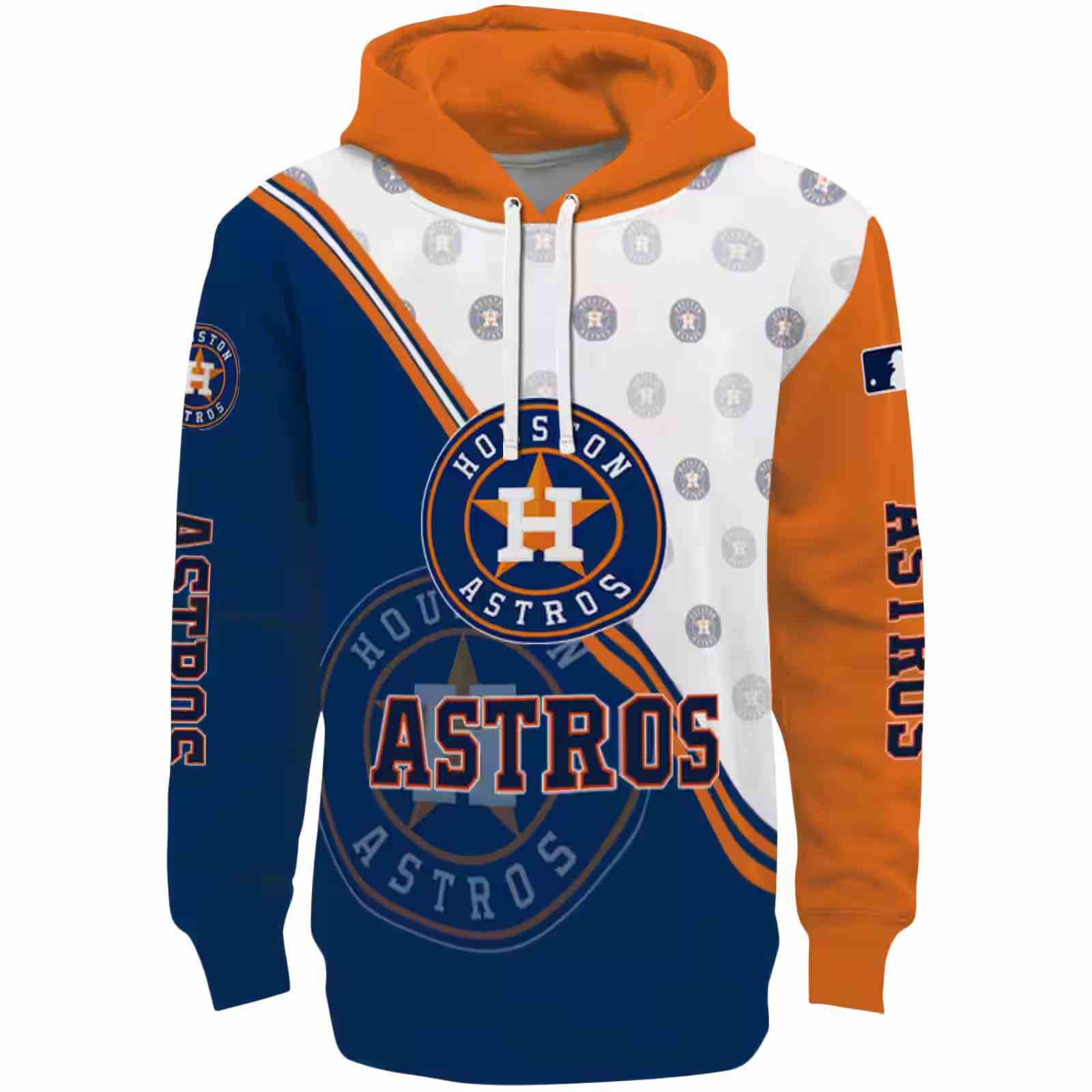 Houston Astros Diagonal Stripe Blue White Hoodie