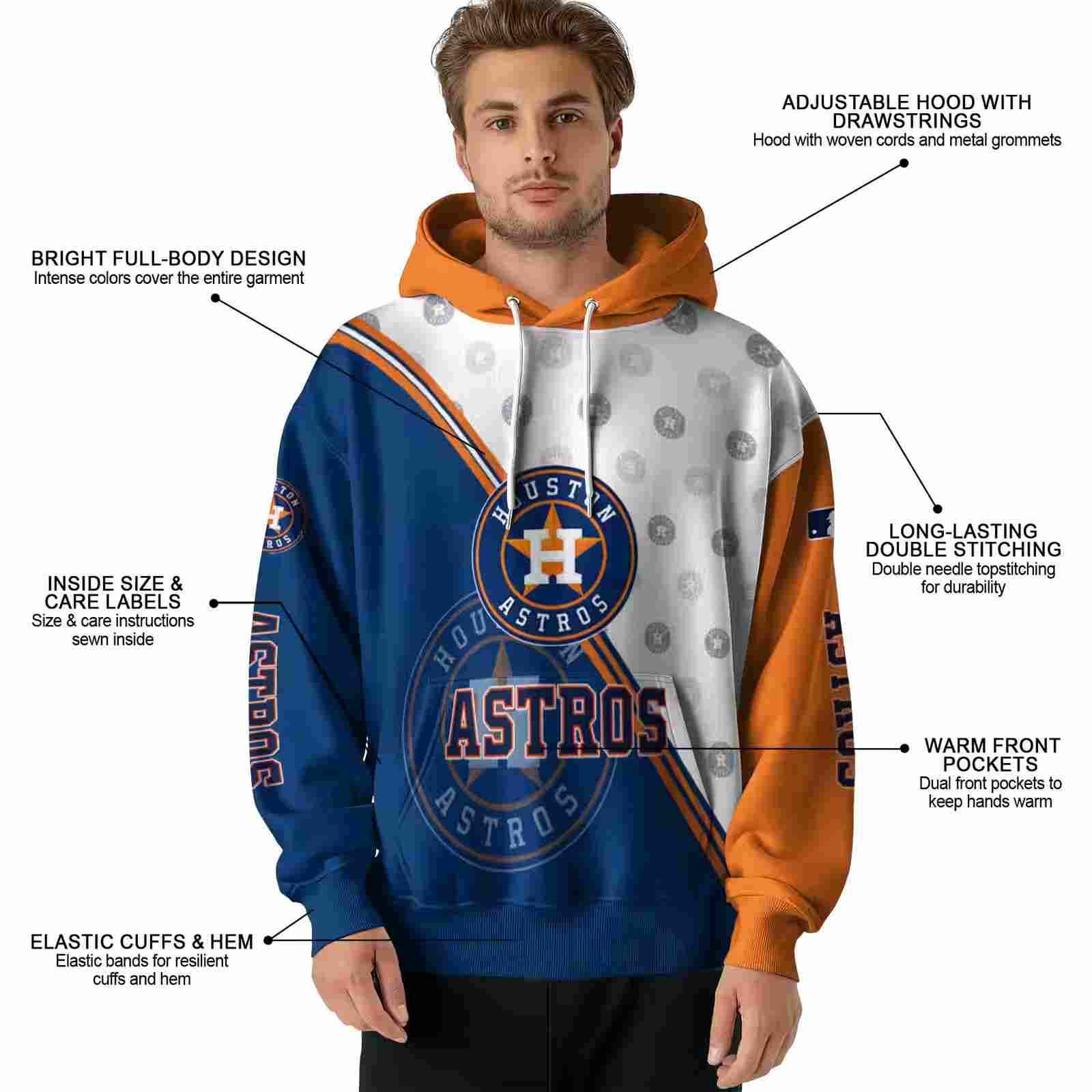 houston astros diagonal stripe blue white hoodie latest model