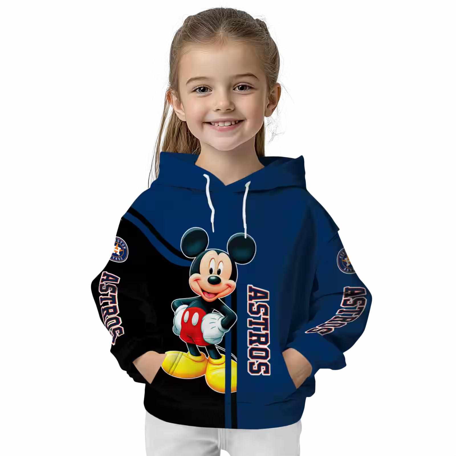 houston astros mickey mouse blue black hoodie top rated