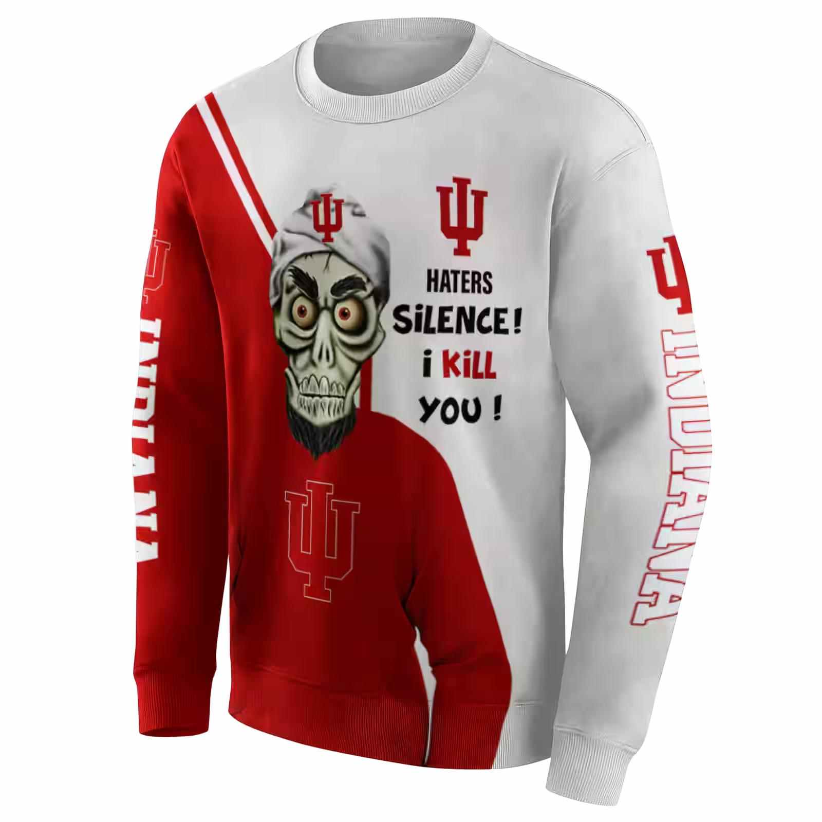 indiana hoosiers achmed skull red hoodie new arrival