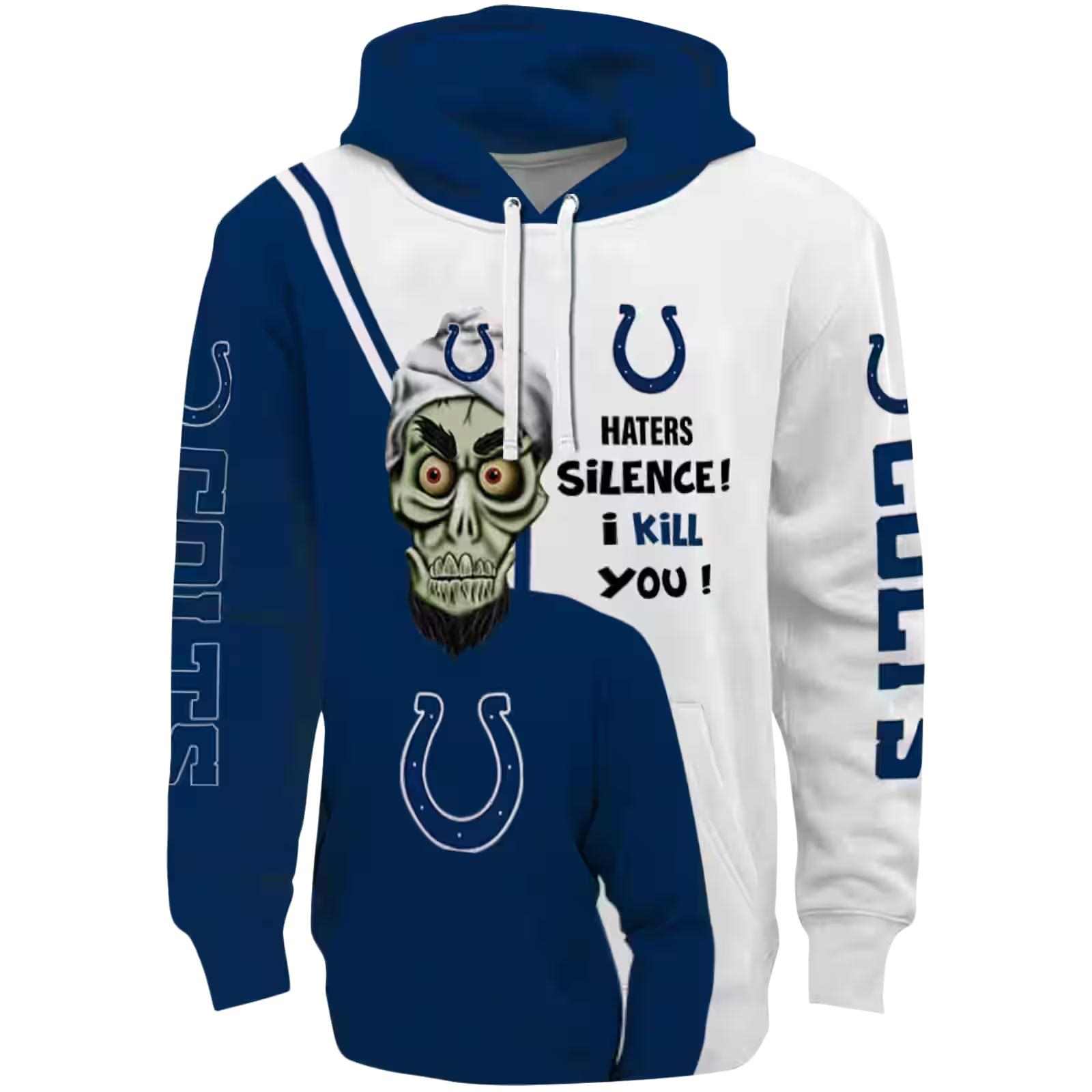 Indianapolis Colts Achmed Skull Blue Hoodie