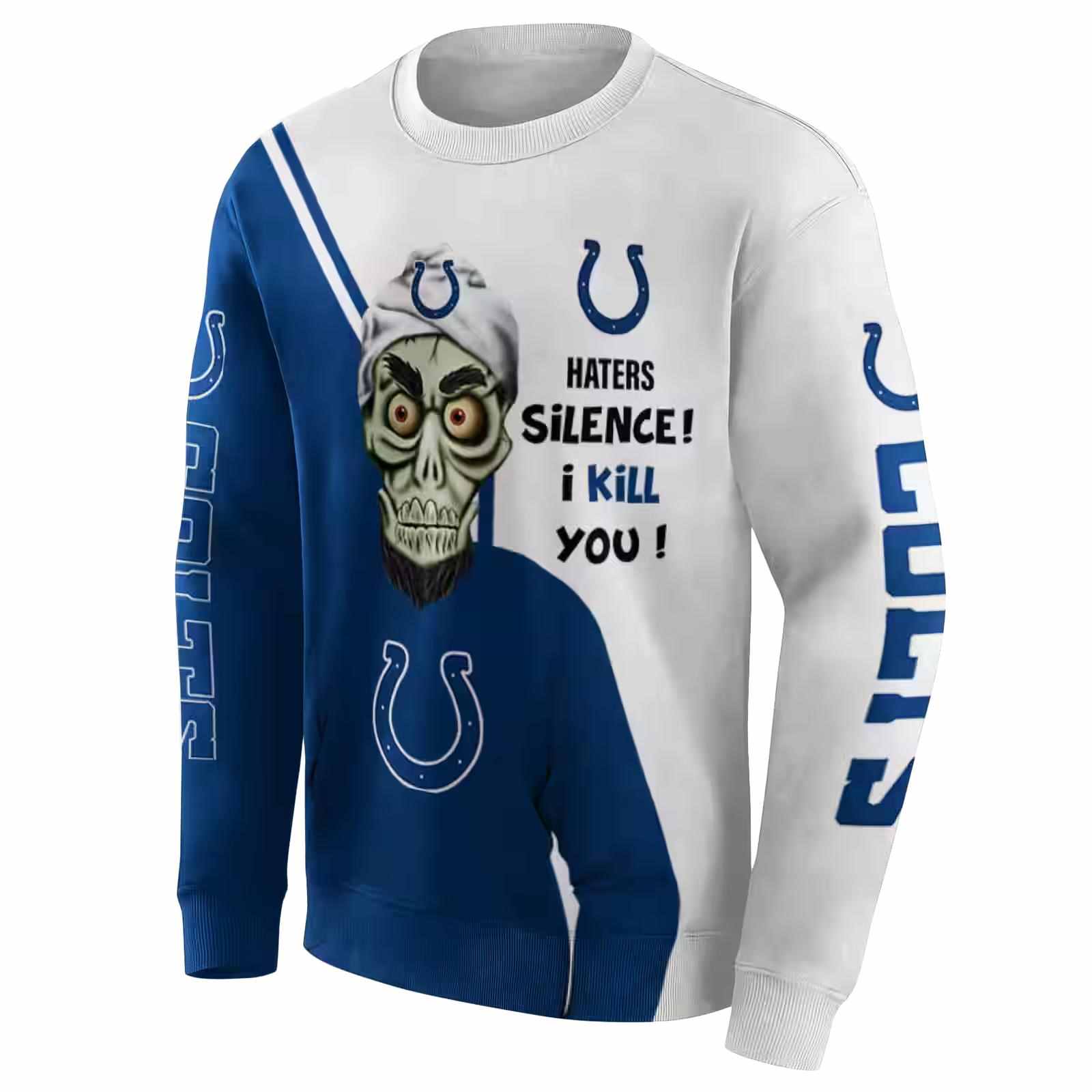 indianapolis colts achmed skull blue hoodie new arrival