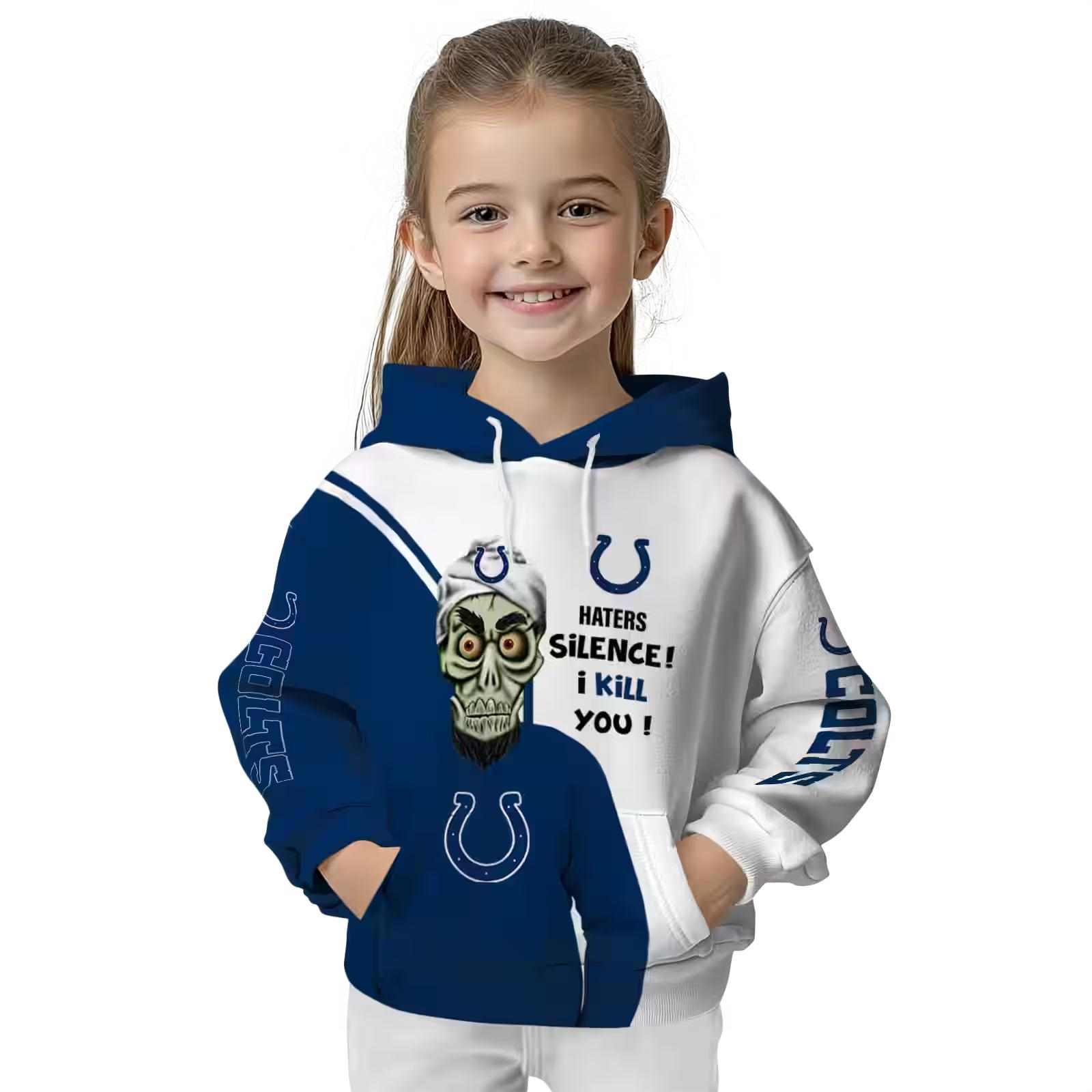 indianapolis colts achmed skull blue hoodie top rated