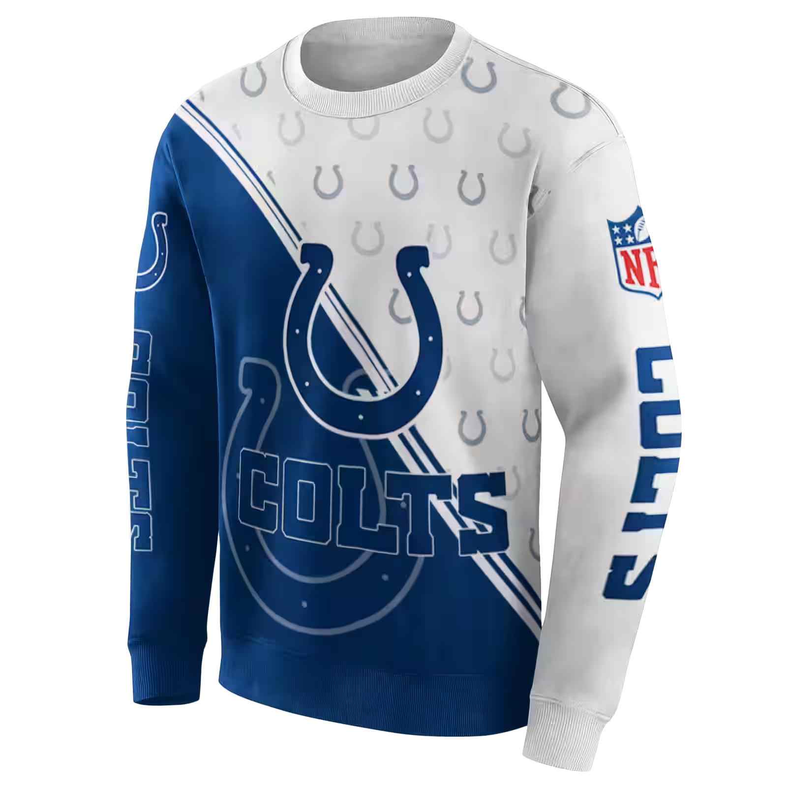 indianapolis colts diagonal stripe blue white hoodie new arrival