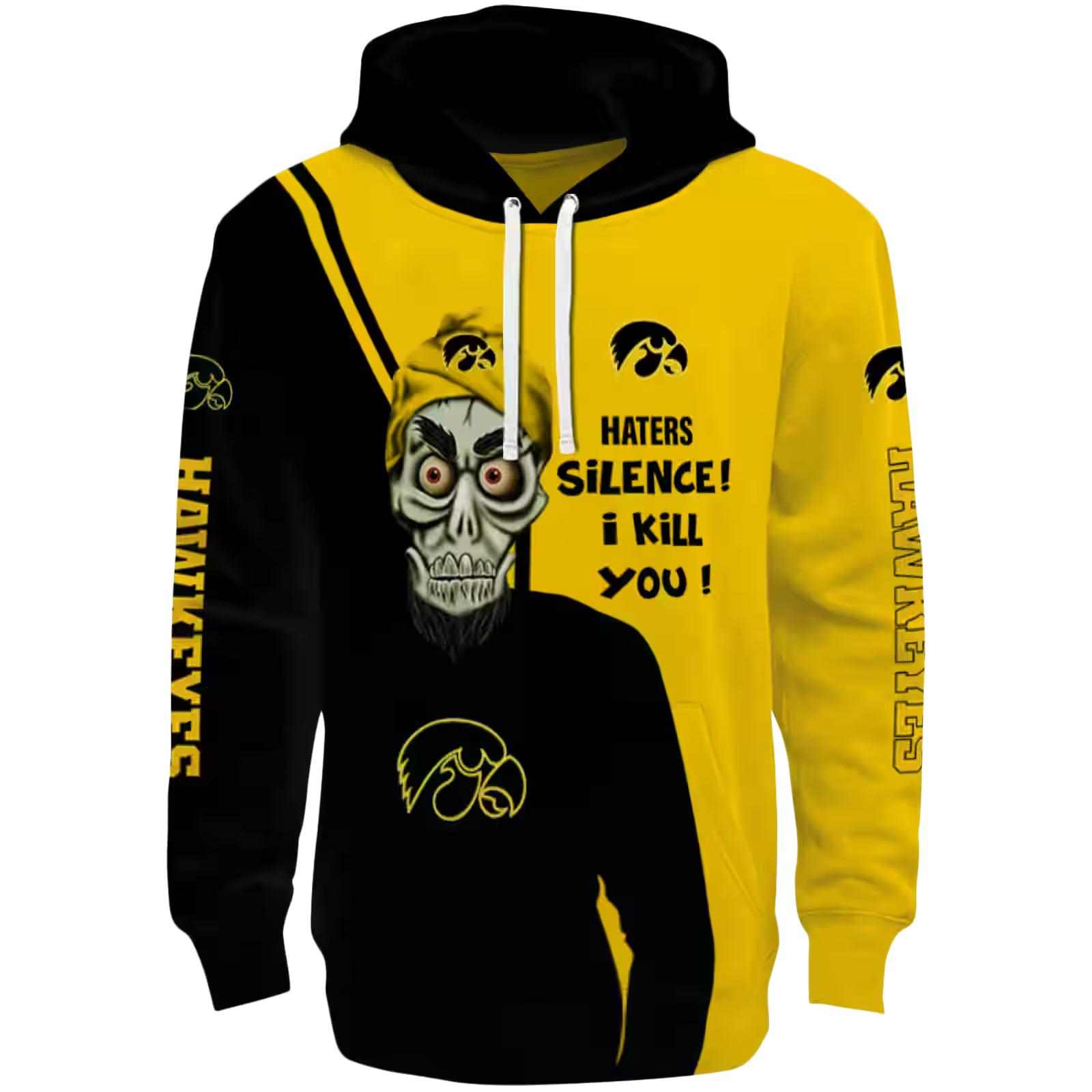 Iowa Hawkeyes Achmed Skull Black Hoodie