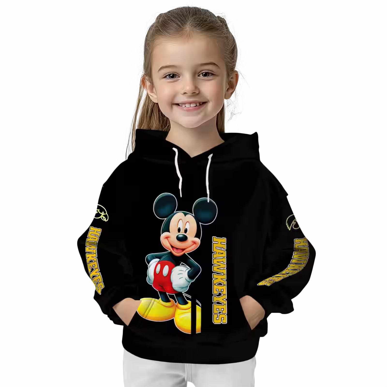 iowa hawkeyes mickey mouse black hoodie top rated