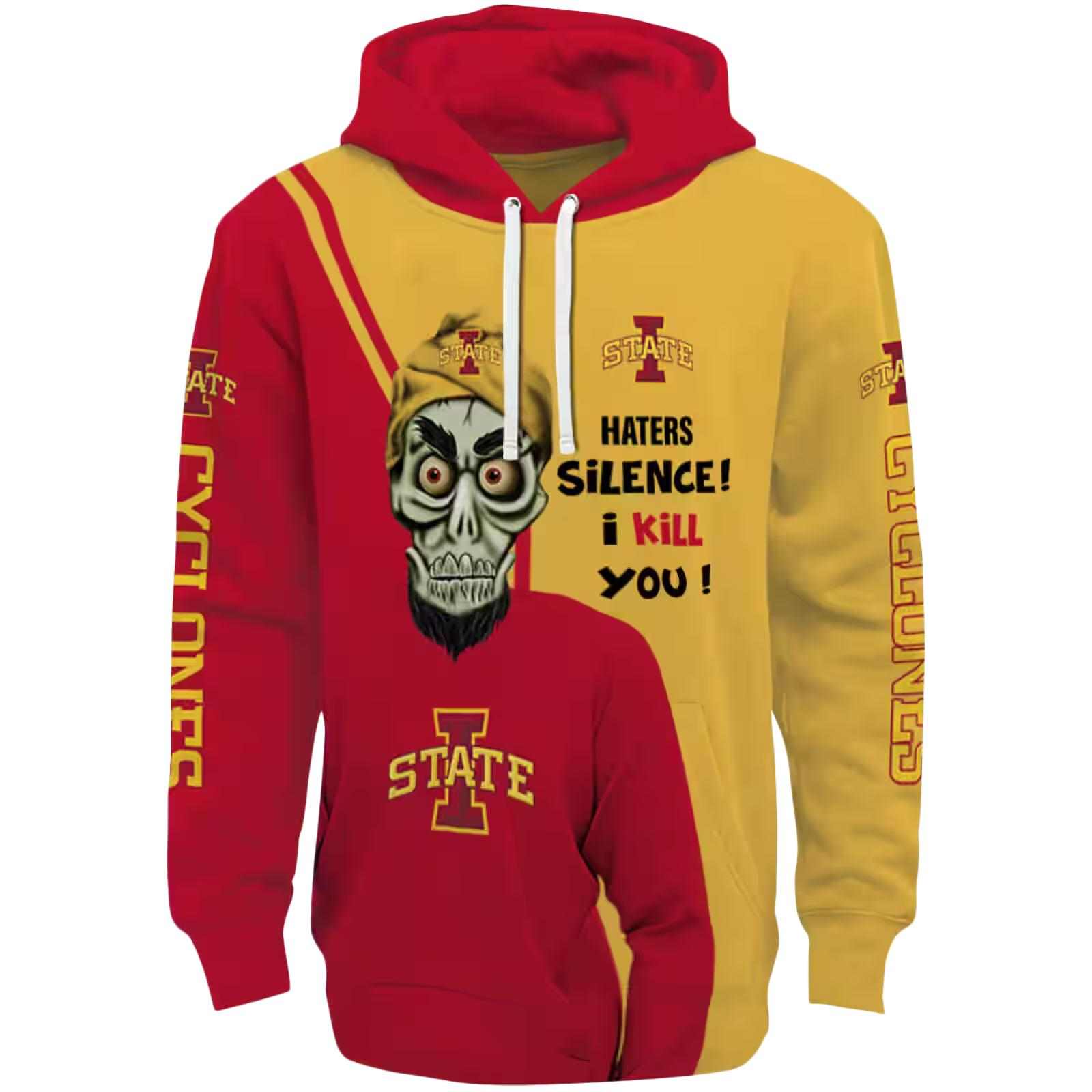 iowa state cyclones achmed skull red hoodie best selling
