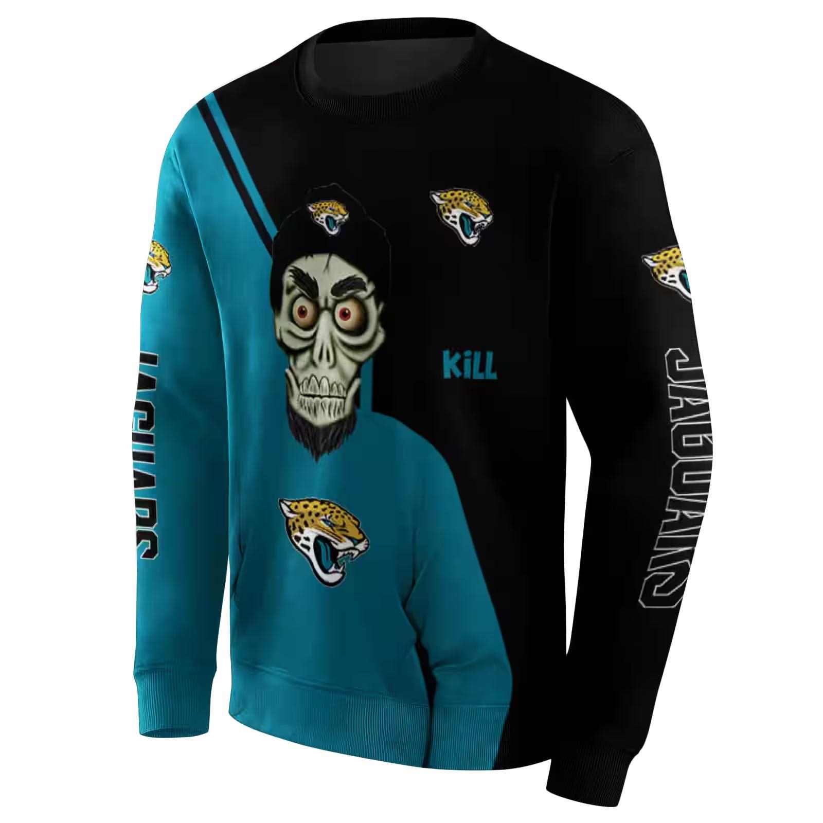 jacksonville jaguars achmed skull teal hoodie new arrival