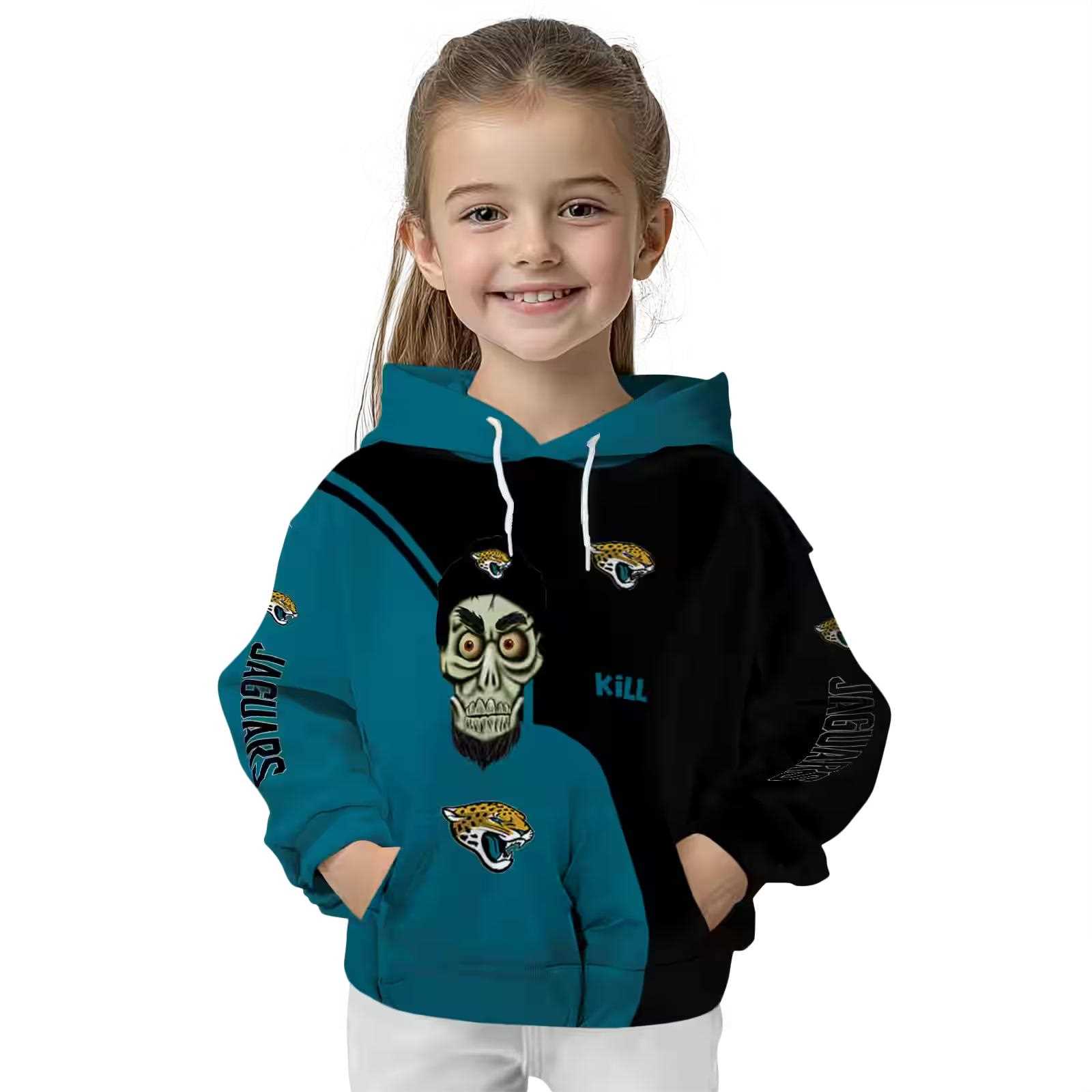 jacksonville jaguars achmed skull teal hoodie top rated