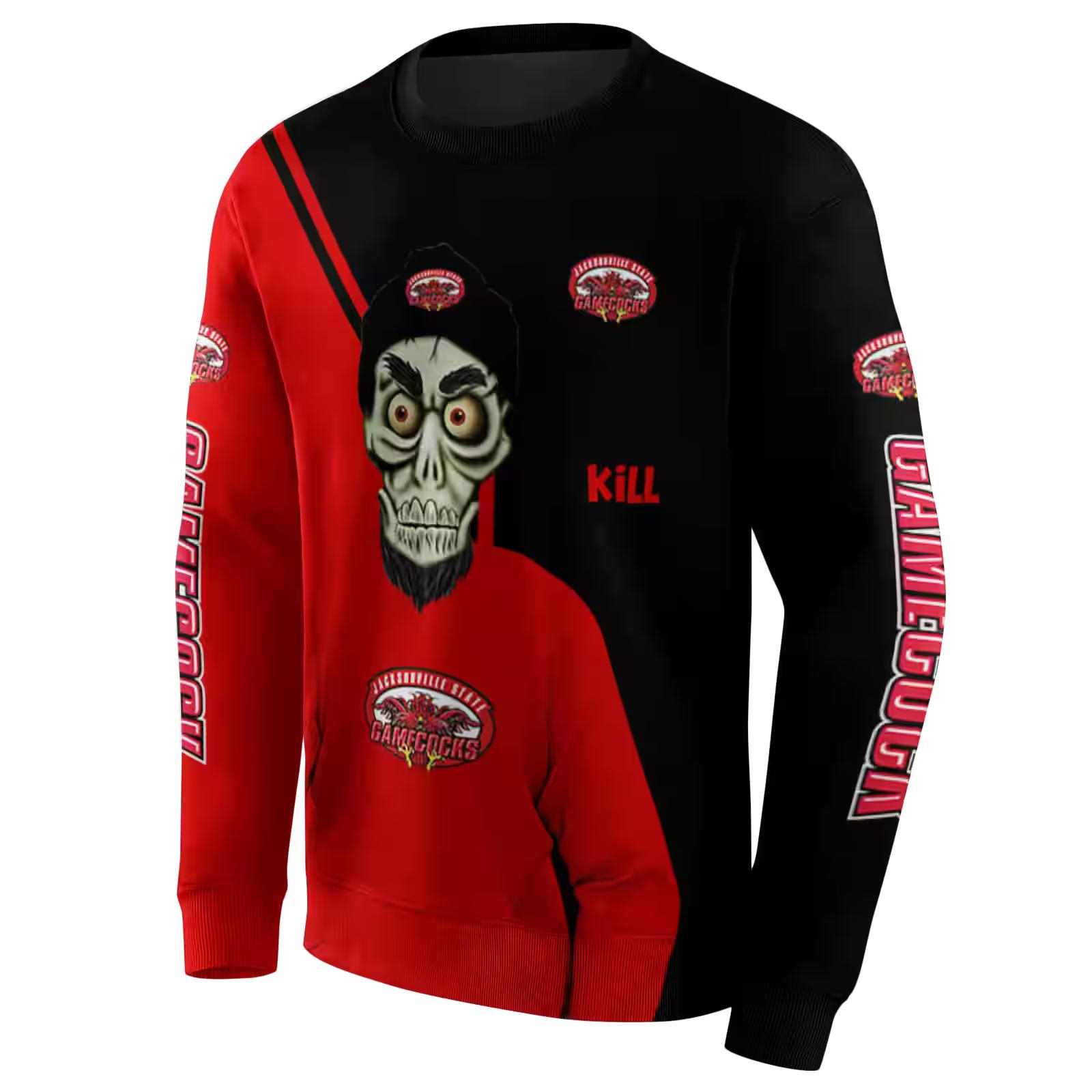 jacksonville state gamecocks achmed skull red hoodie new arrival