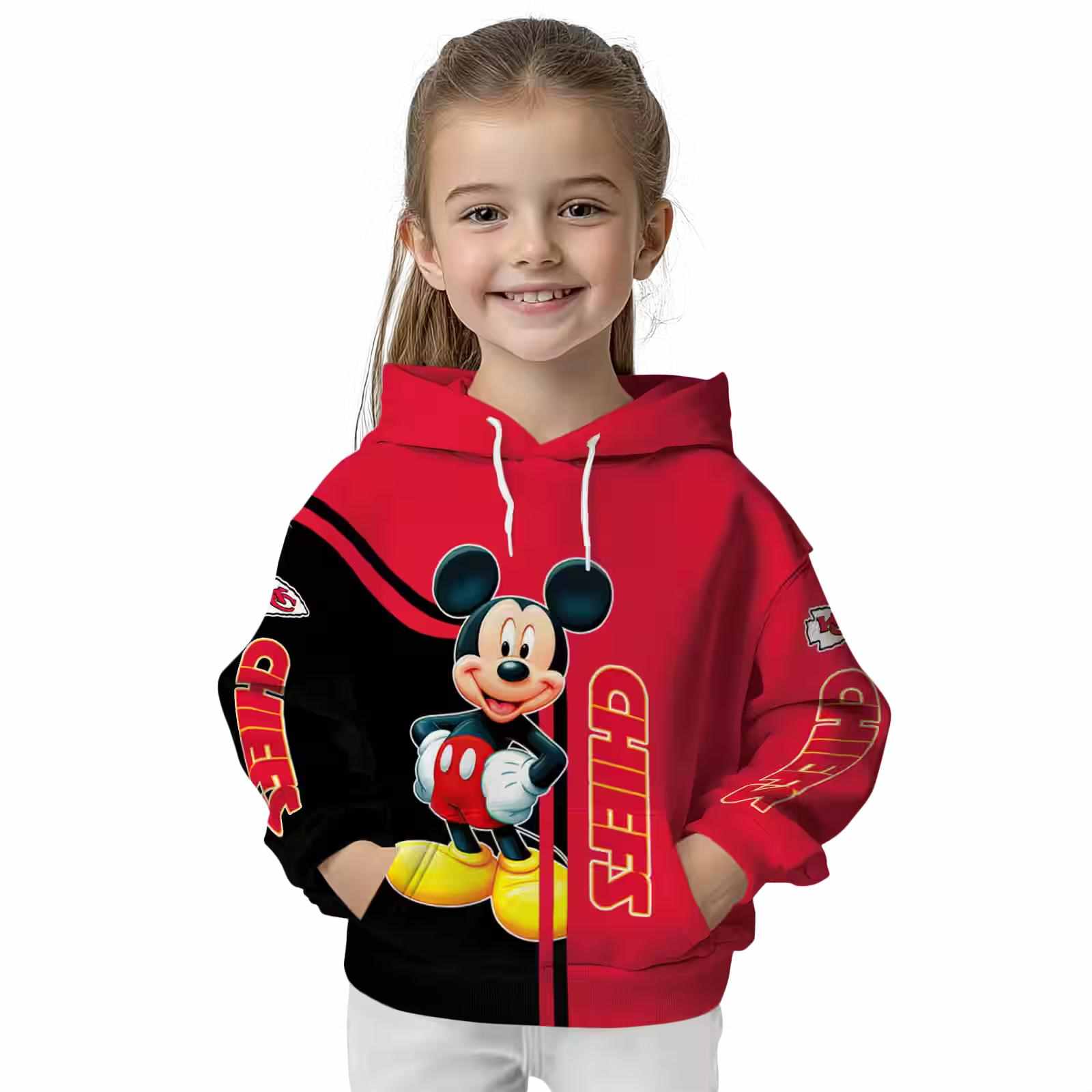 kansas city chiefs mickey mouse red black hoodie top rated