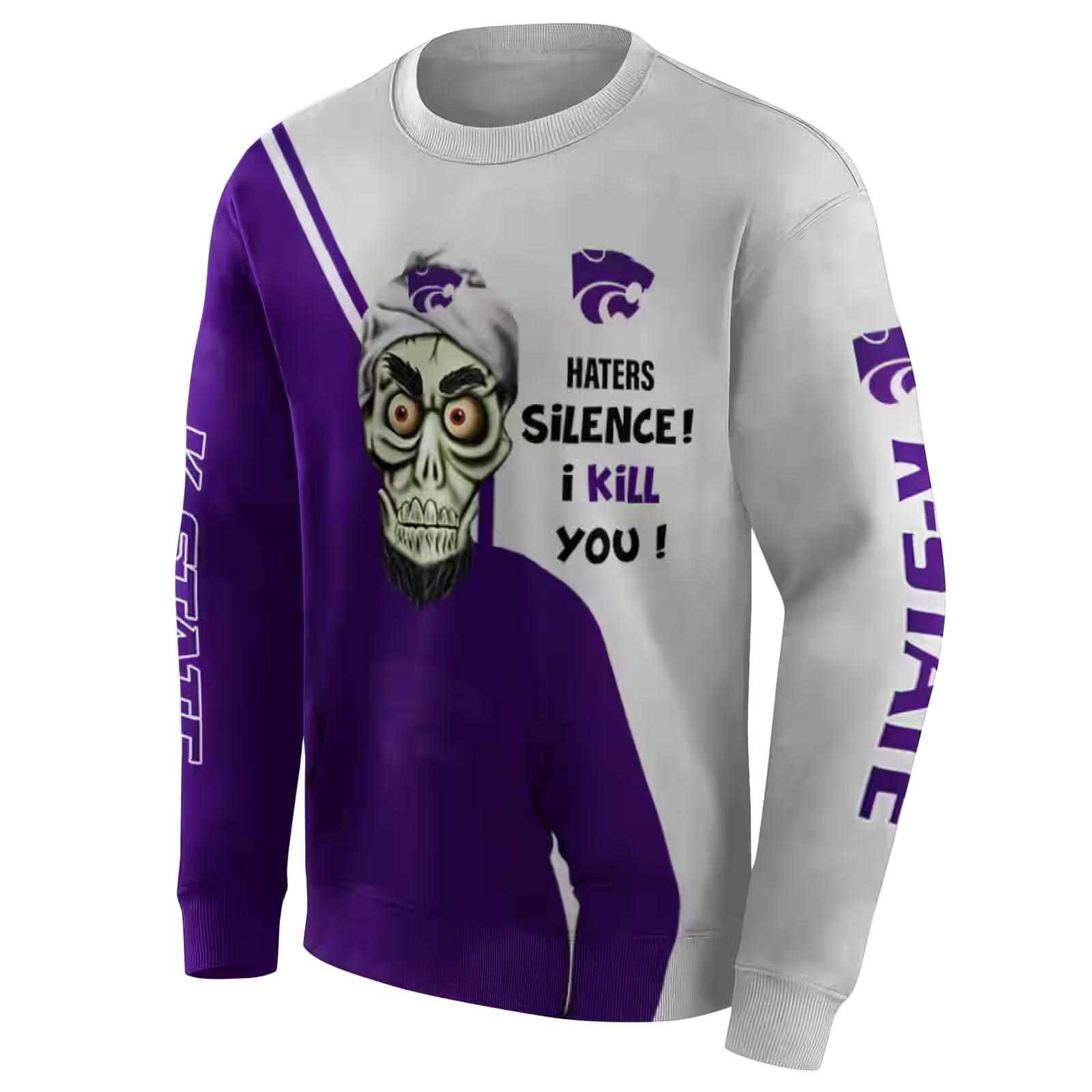 kansas state wildcats achmed skull purple hoodie new arrival