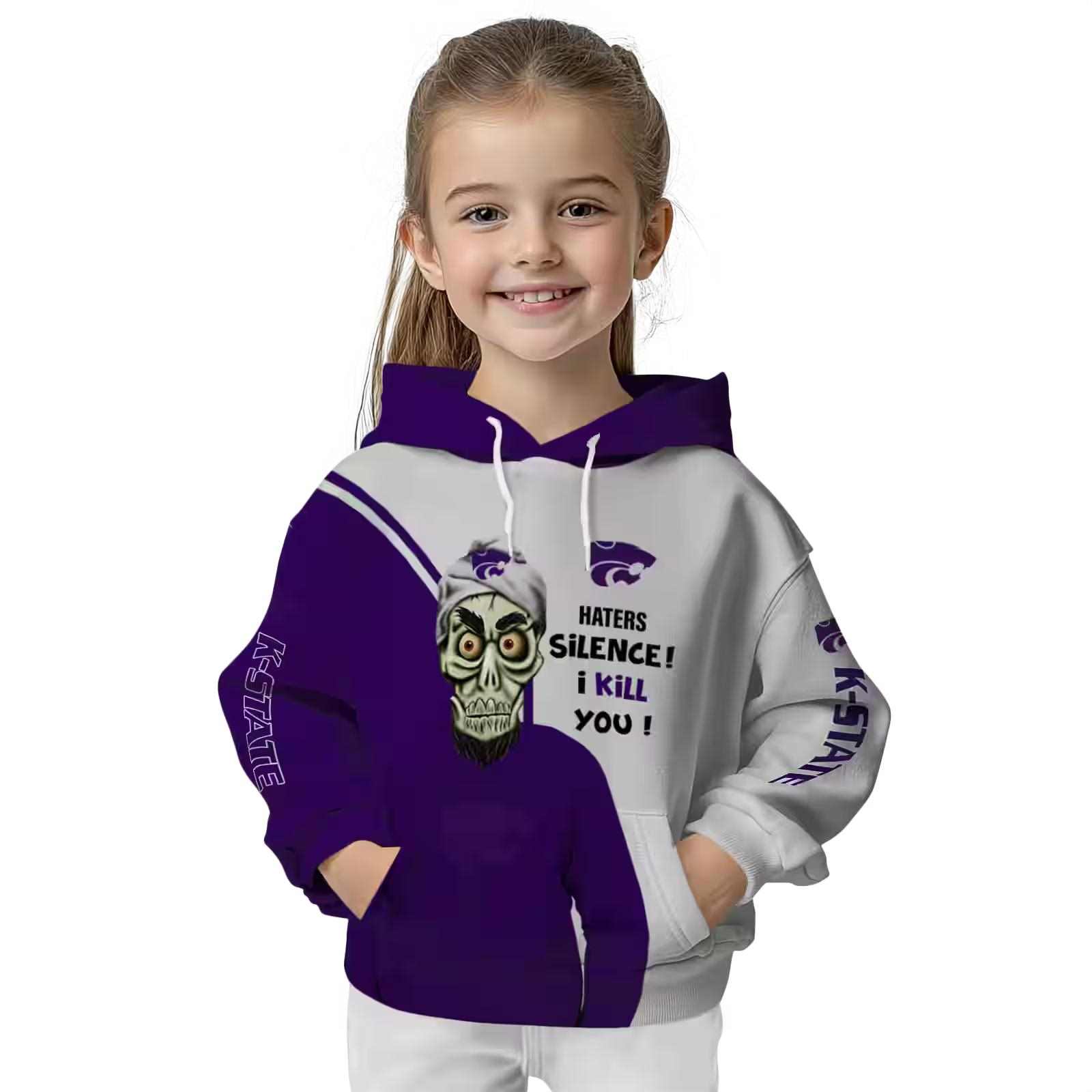 kansas state wildcats achmed skull purple hoodie top rated