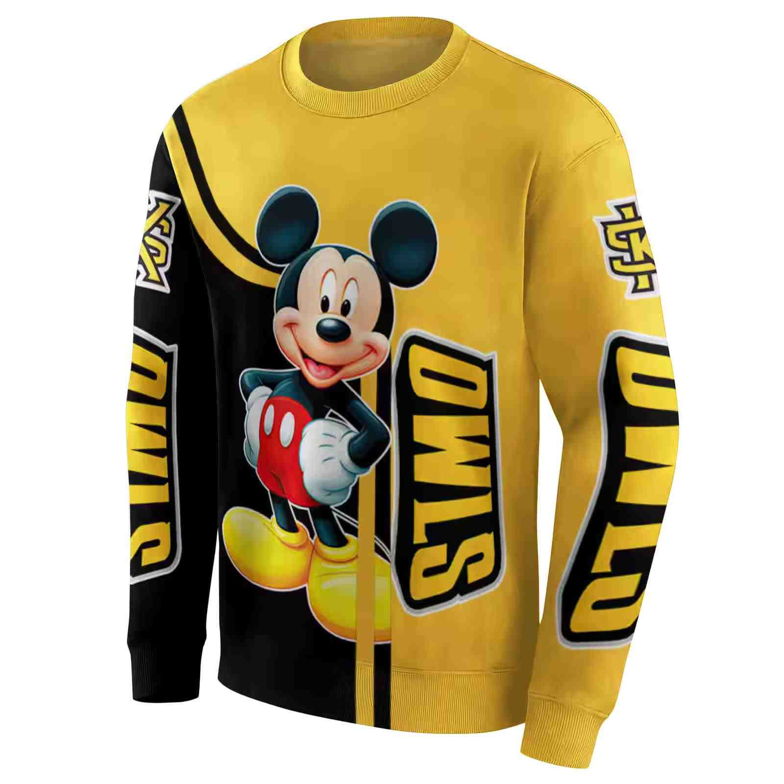 kennesaw state owls mickey mouse gold black hoodie new arrival