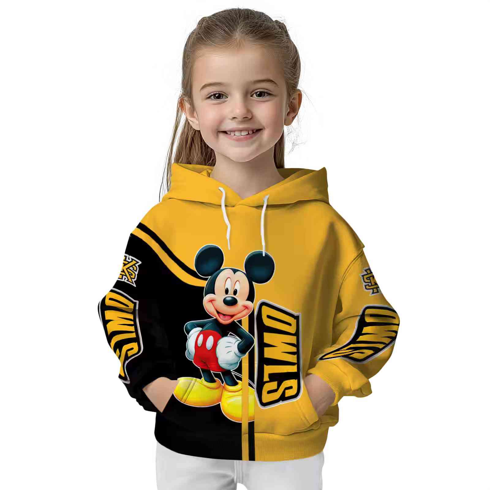 kennesaw state owls mickey mouse gold black hoodie top rated