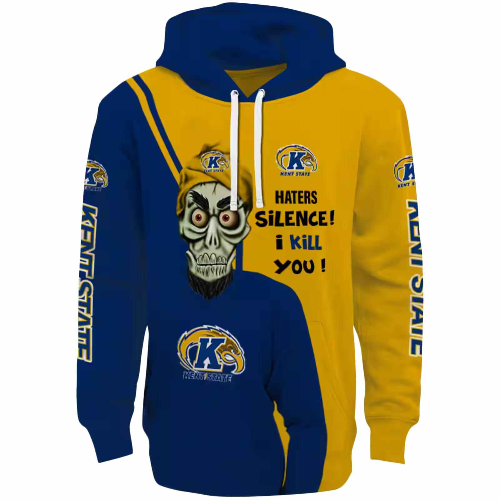 Kent State Golden Flashes Achmed Skull Navy Blue Hoodie