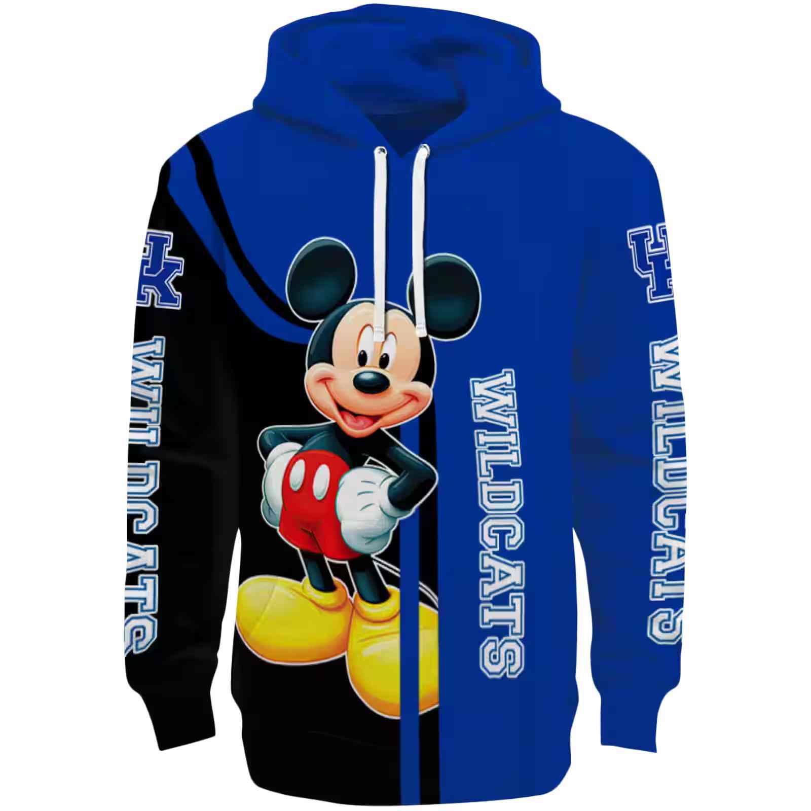 Kentucky Wildcats Mickey Mouse Blue Black Hoodie