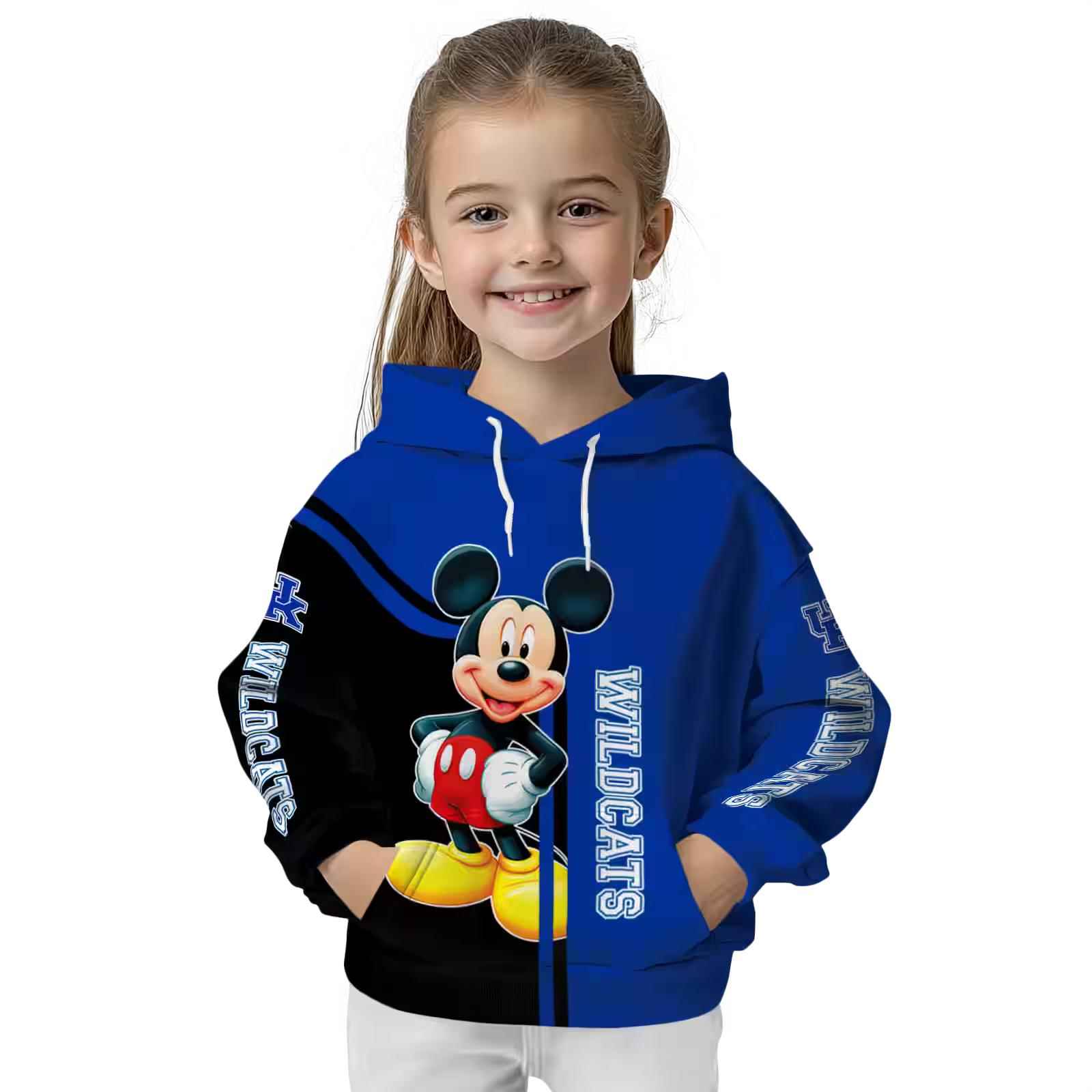 kentucky wildcats mickey mouse blue black hoodie top rated