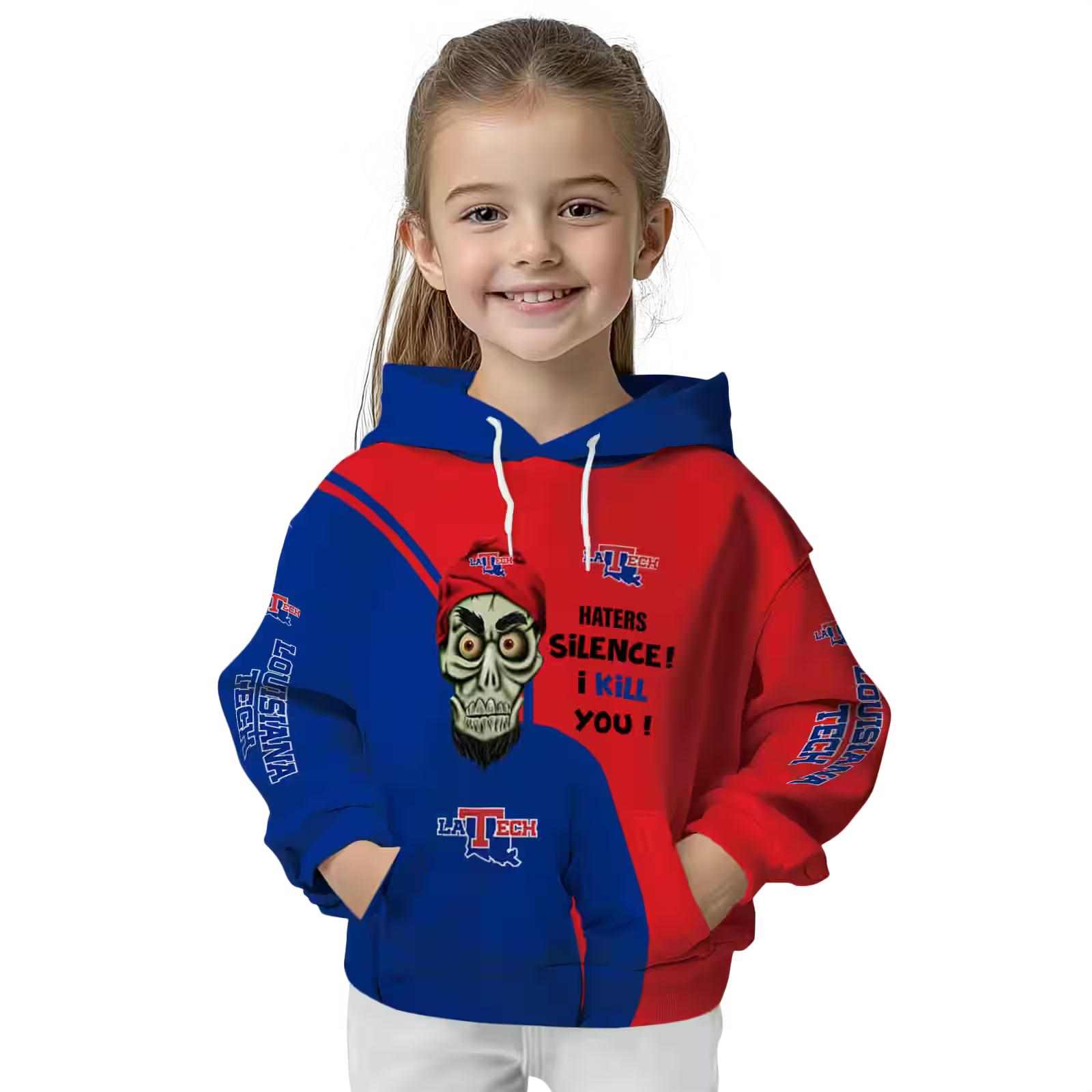 la tech achmed skull blue hoodie top rated
