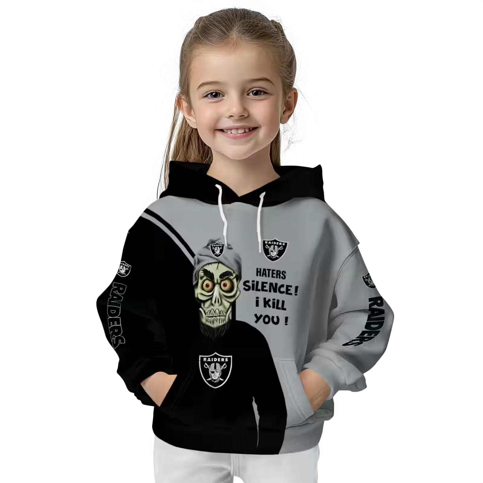 las vegas raiders achmed skull black hoodie top rated