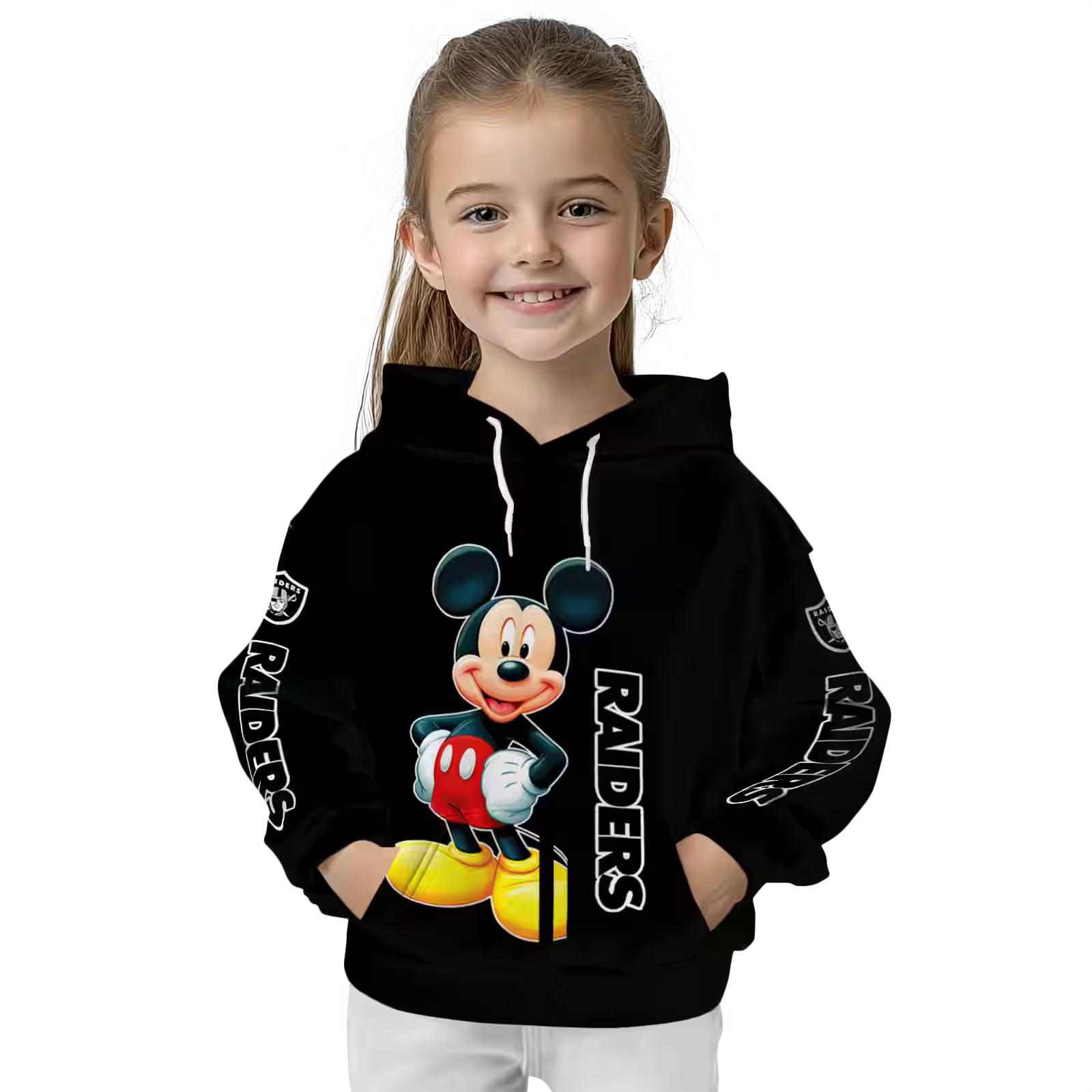 las vegas raiders mickey mouse black hoodie top rated