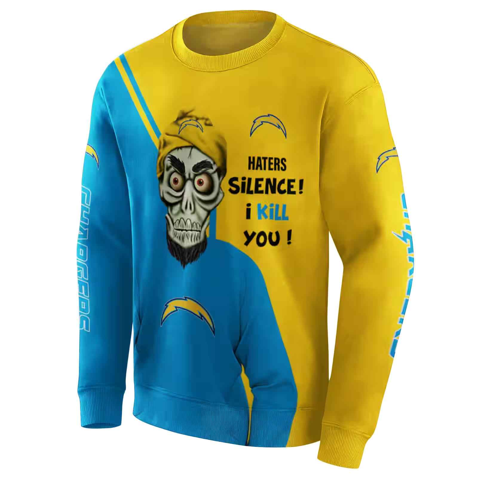 los angeles chargers achmed skull blue hoodie new arrival