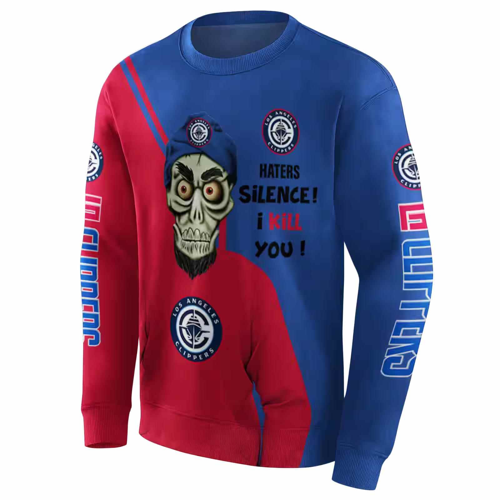 los angeles clippers achmed skull red hoodie new arrival