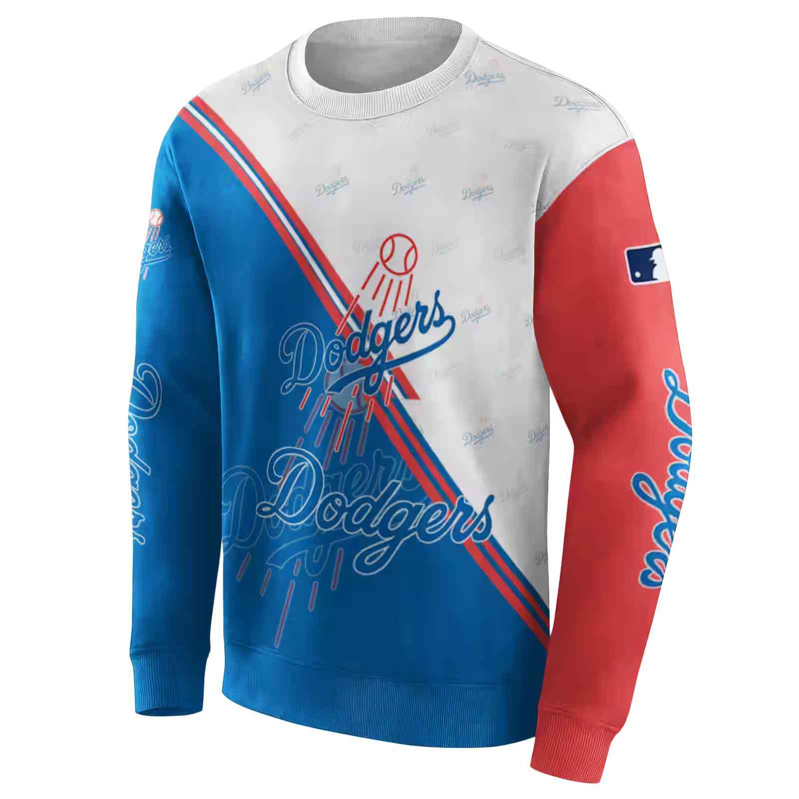 los angeles dodgers diagonal stripe blue white hoodie new arrival