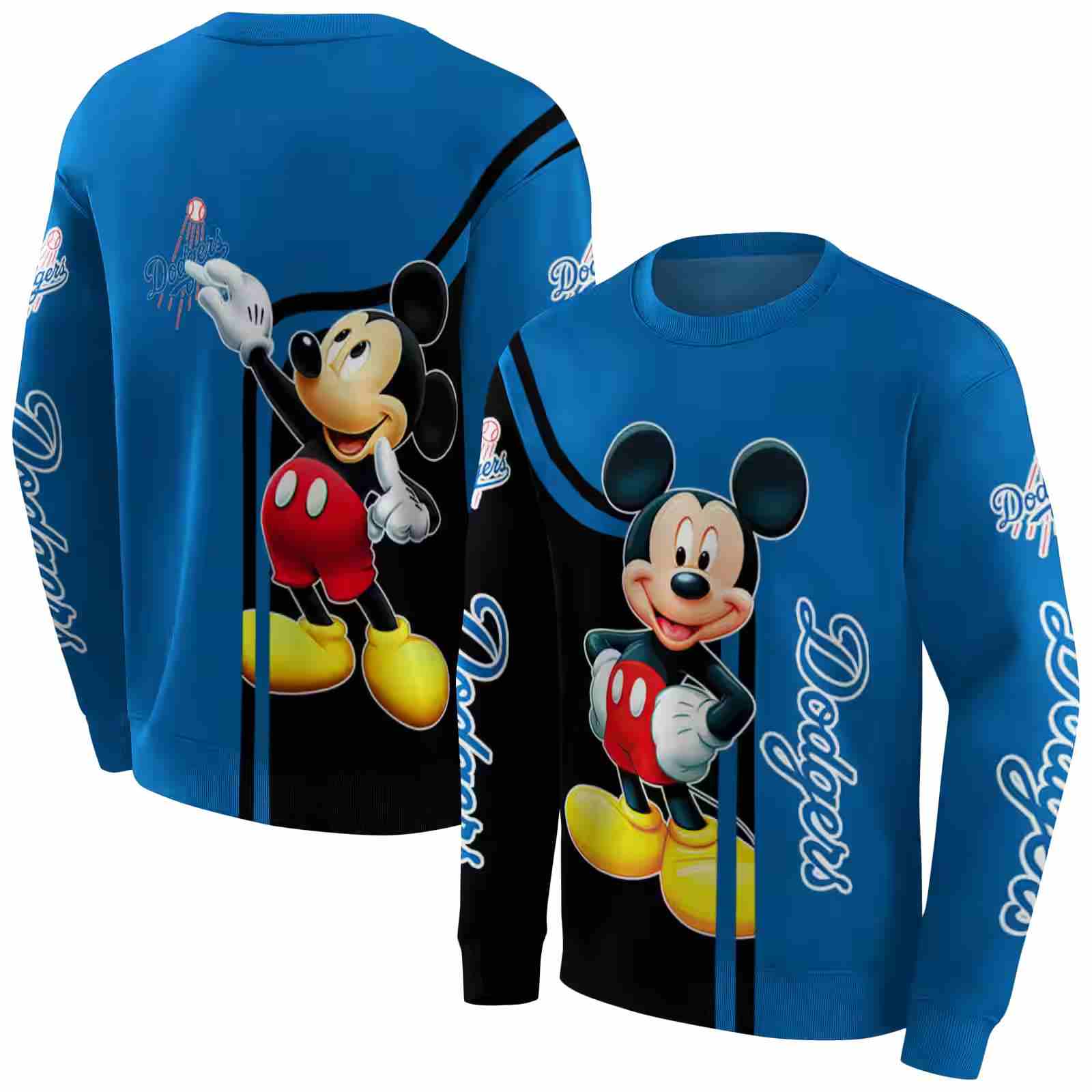 los angeles dodgers mickey mouse blue black hoodie premium grade