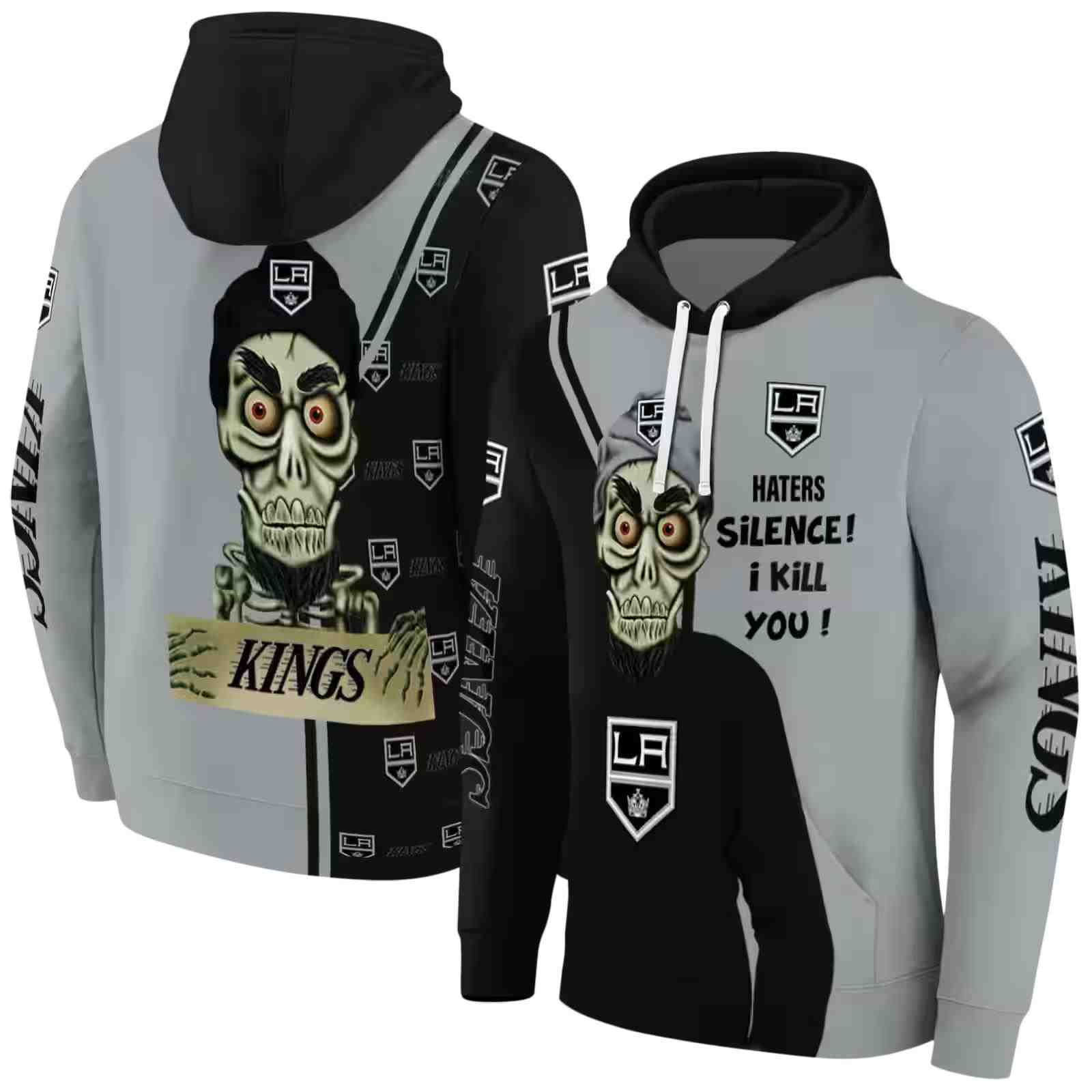 los angeles kings achmed skull black hoodie fashion forward