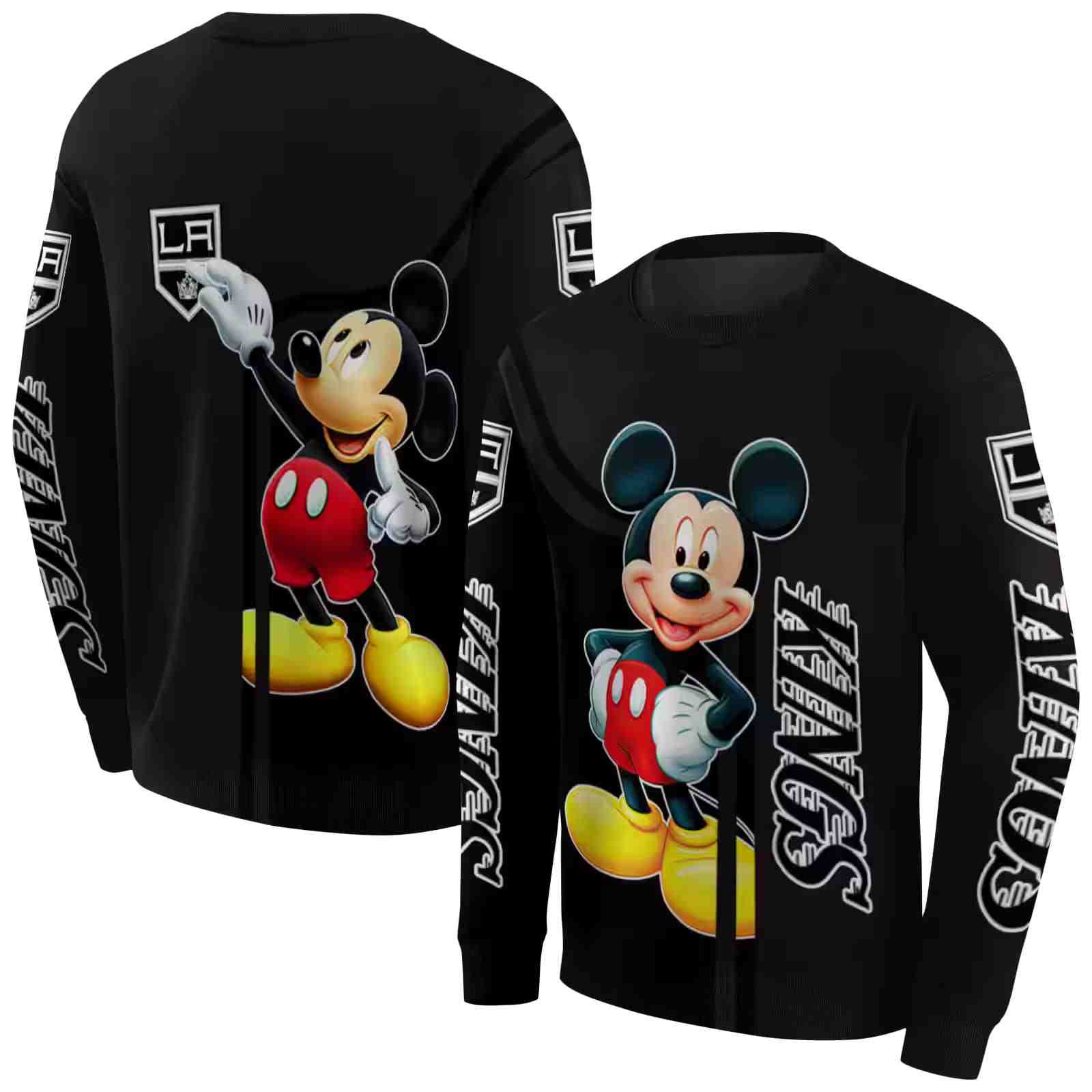 los angeles kings mickey mouse black hoodie premium grade